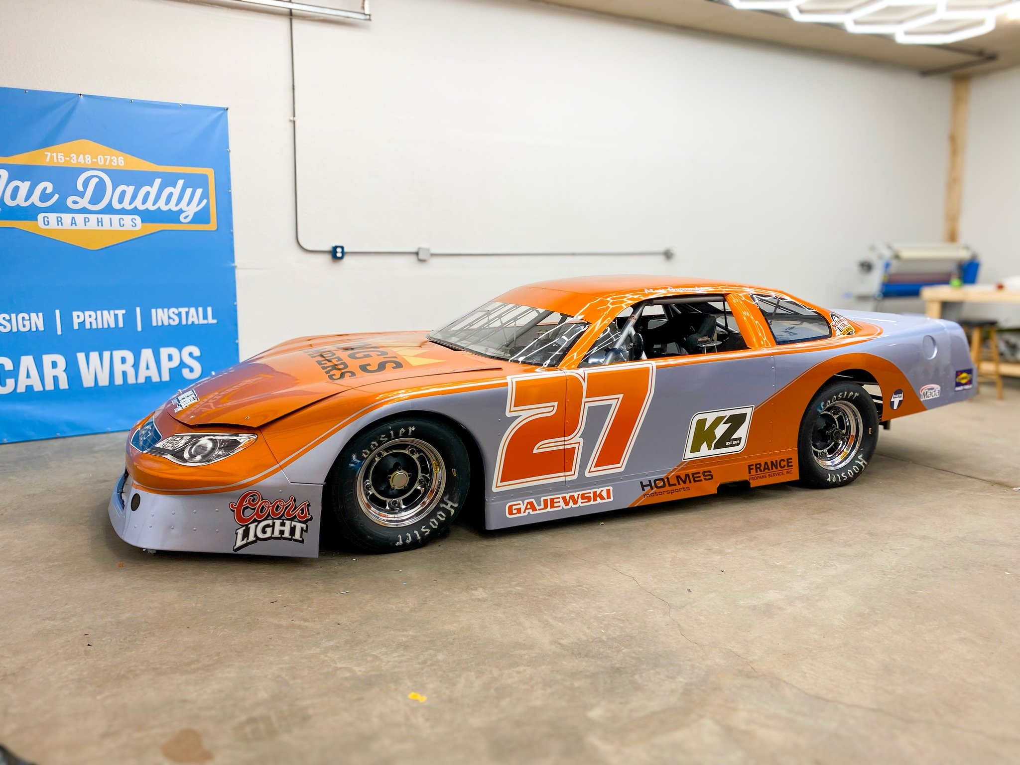 The First Car of the season is done. 🏎️ ✅

If any racers are looking to get their cars wrapped before the season starts, contact us today to get on the schedule.