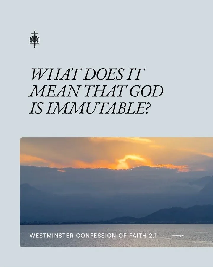 God has affections, but He is not ruled by external events that impinge upon Him and make Him change His mind.

Go deeper into the Westminster Confession of Faith with Dr Chad Van Dixhoorn and Dr Ian Hamilton. Listen now through the link in our bio.