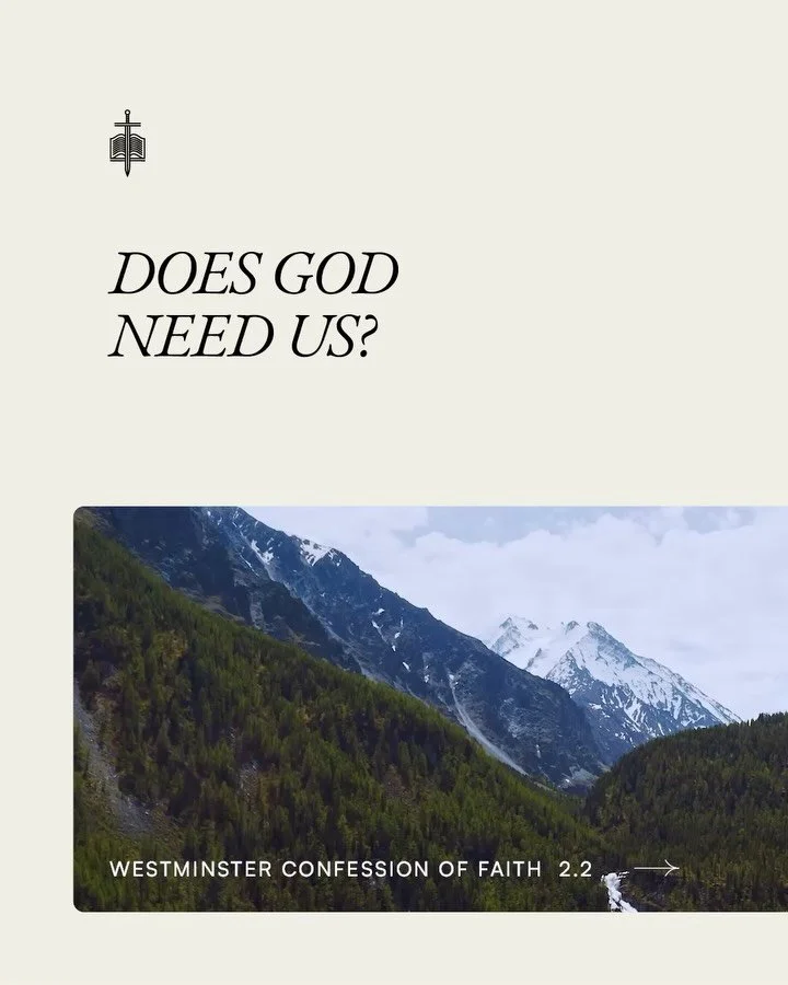 God is infinite in all His perfections, and His glory only ever comes from Himself.

Listen to all 33 talks on the Westminster Confession of Faith by following the link in our bio.