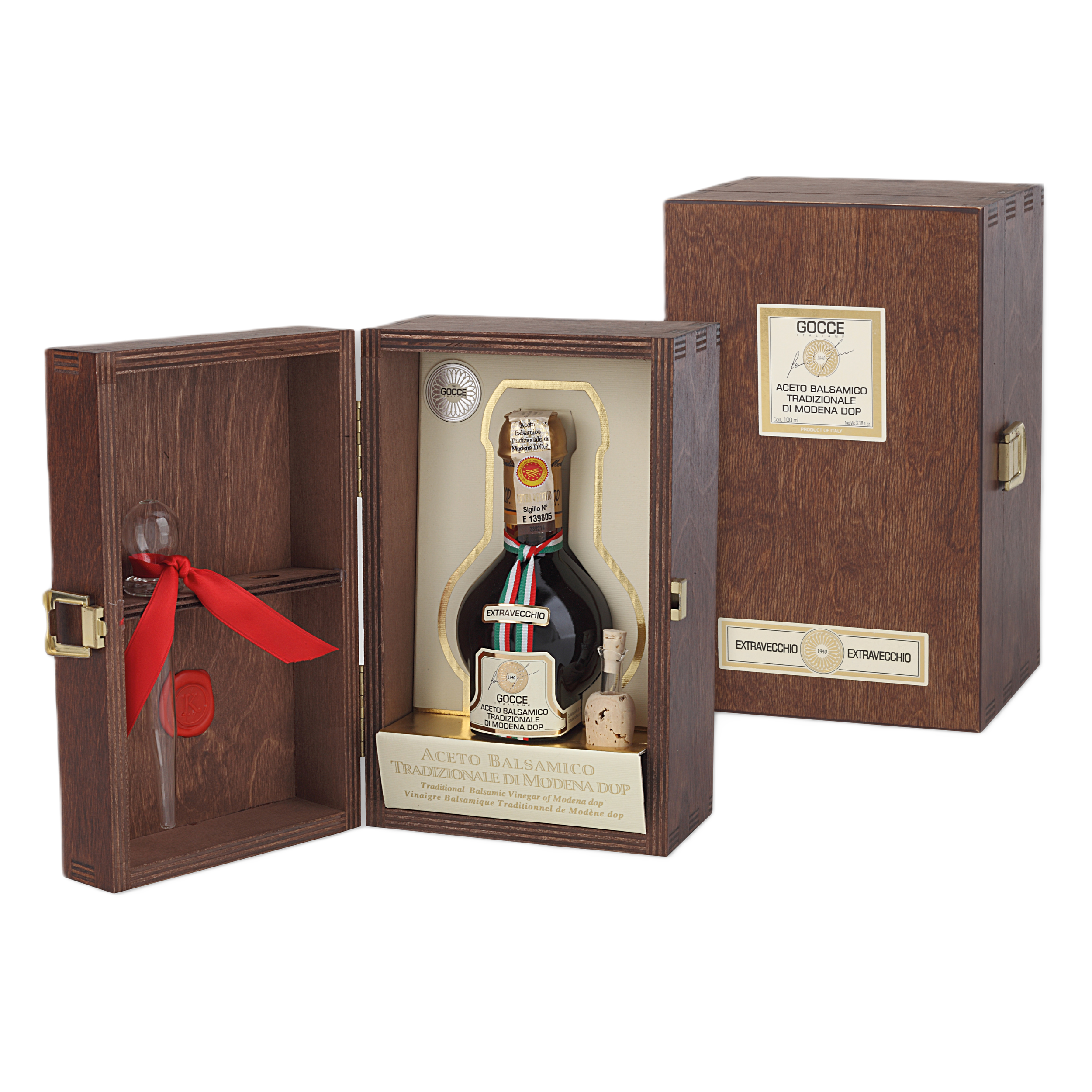 Traditional Balsamic Vinegar of Modena DOP, Extravecchio - 30 Year (100 ml, Wood Box)