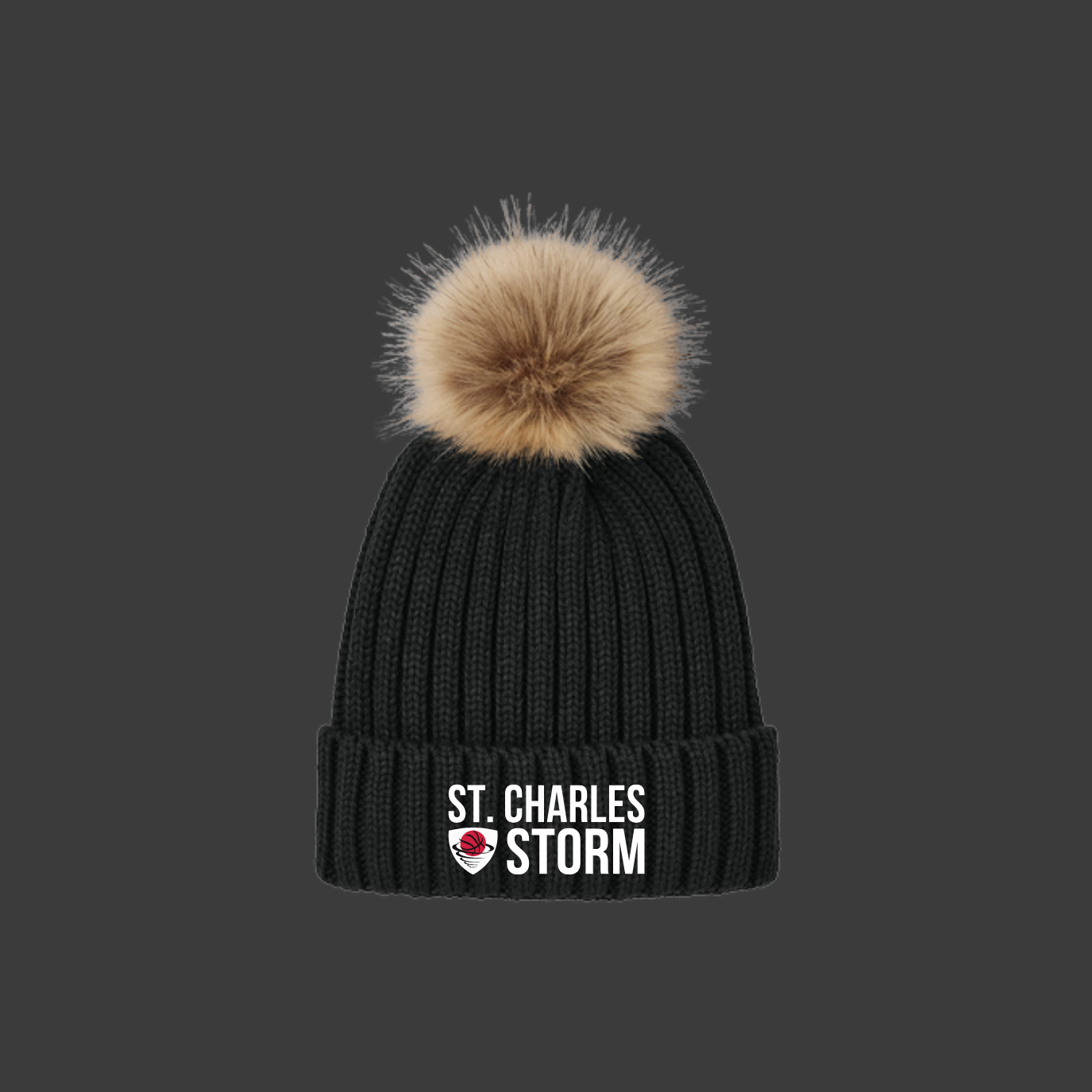 C990 Fur Pom Beanie - Black.png