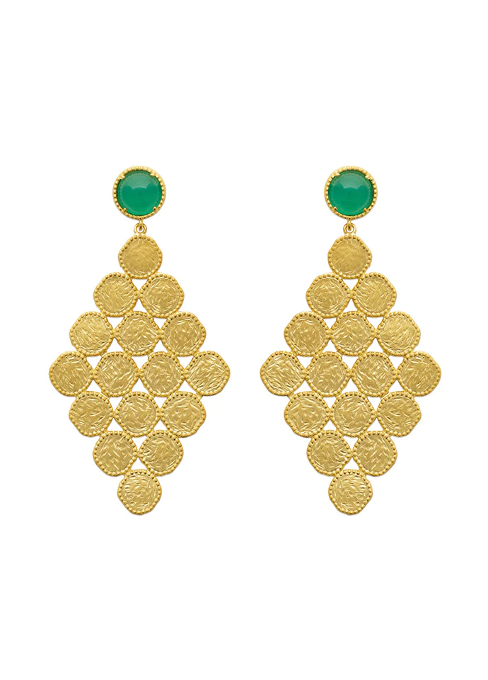 Boucles d'oreilles MAIA Agate Verte