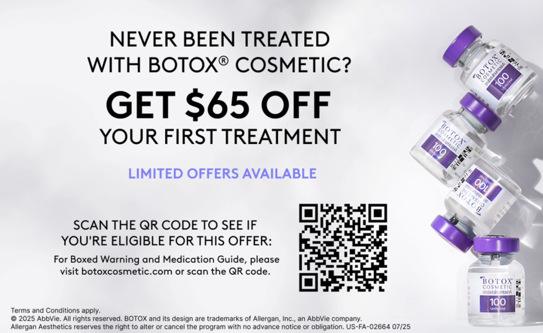 $65 off your first BOTOX® Cosmetic treatment