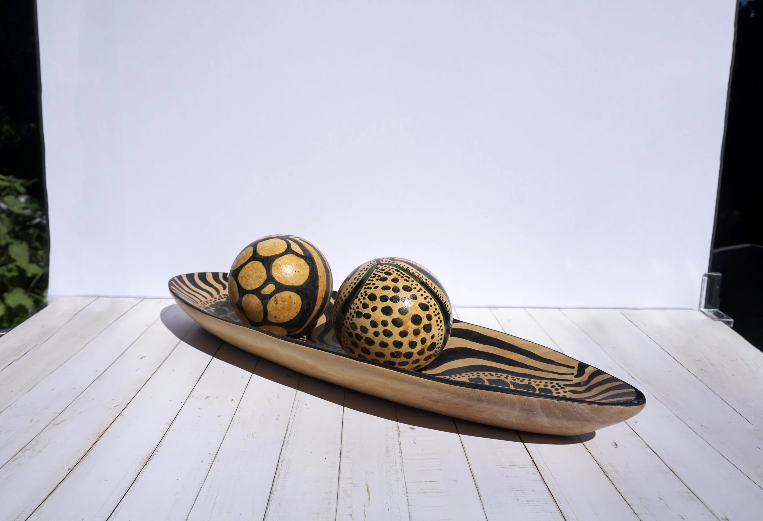 African Wooden Bowl & Balls.   #AB263CFT