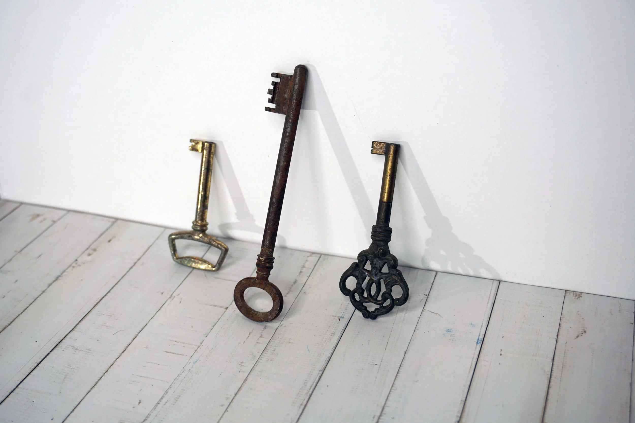 Collection of Iron & Brass Antique Keys.  #BK261MIS