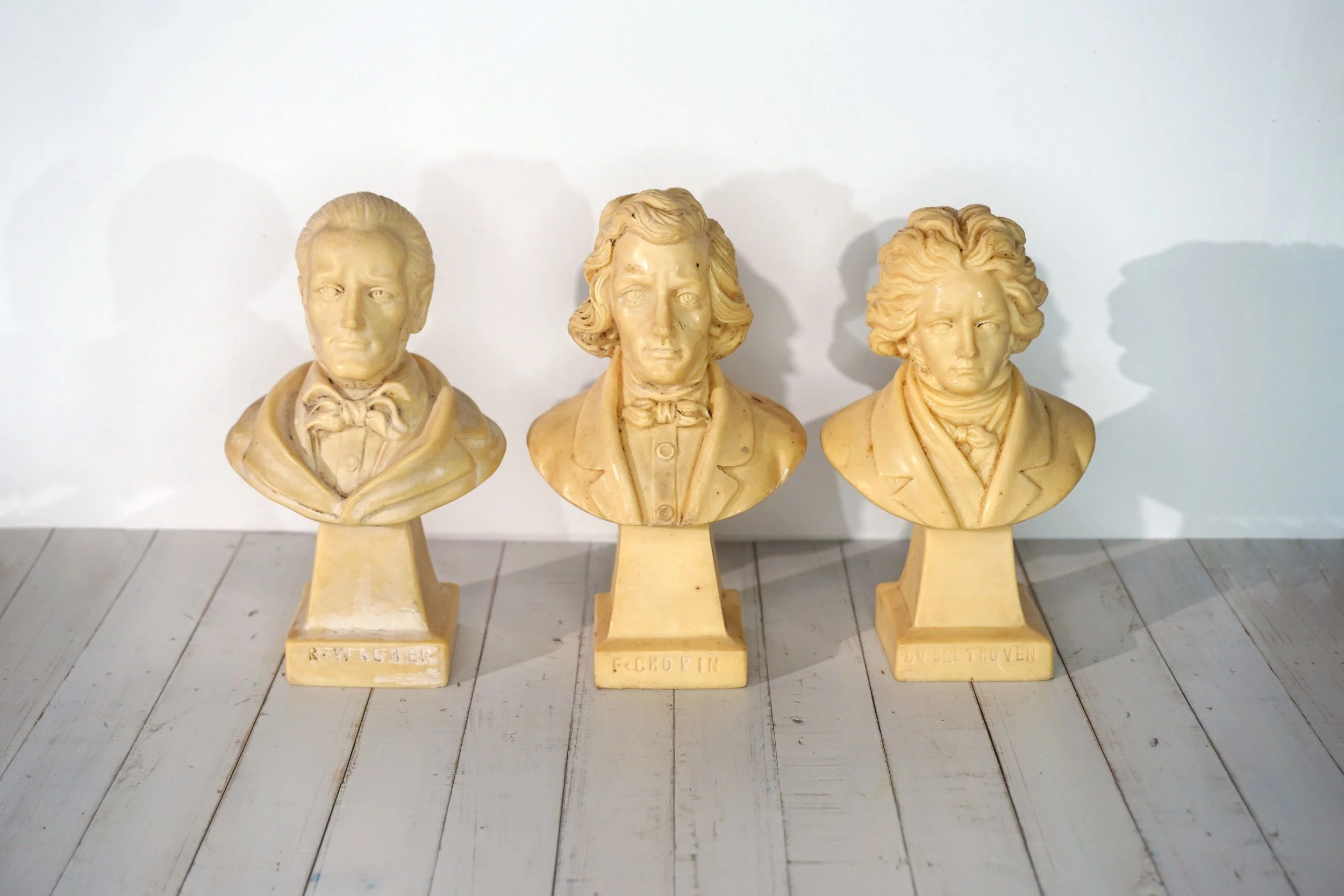 Set of 3, Ivorine Busts. (H145mm)  #IB2631HMW