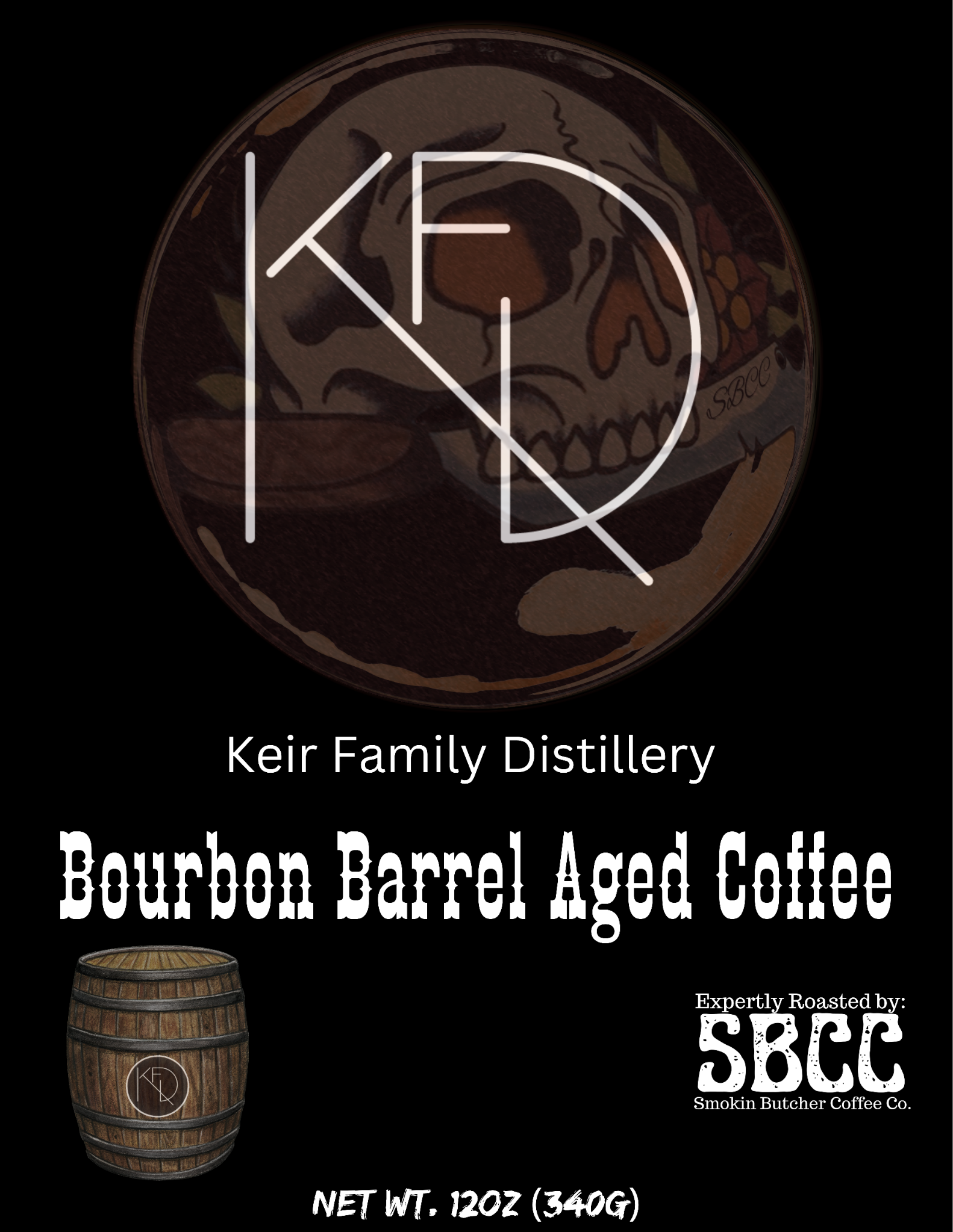 Bourbon Barrel Aged Coffee 12oz bag