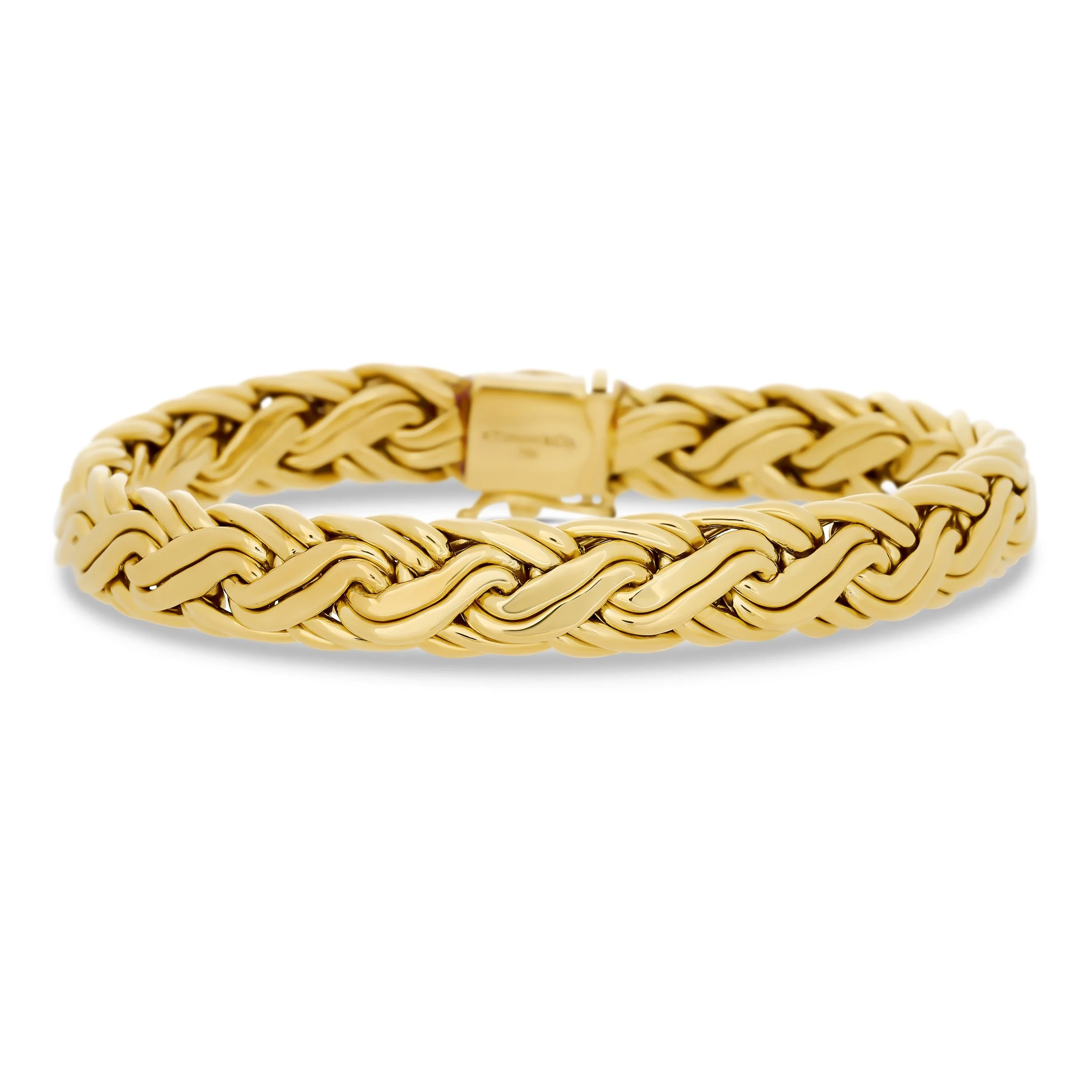 Tiffany & Co. 18k yellow gold braided byzantine bracelet