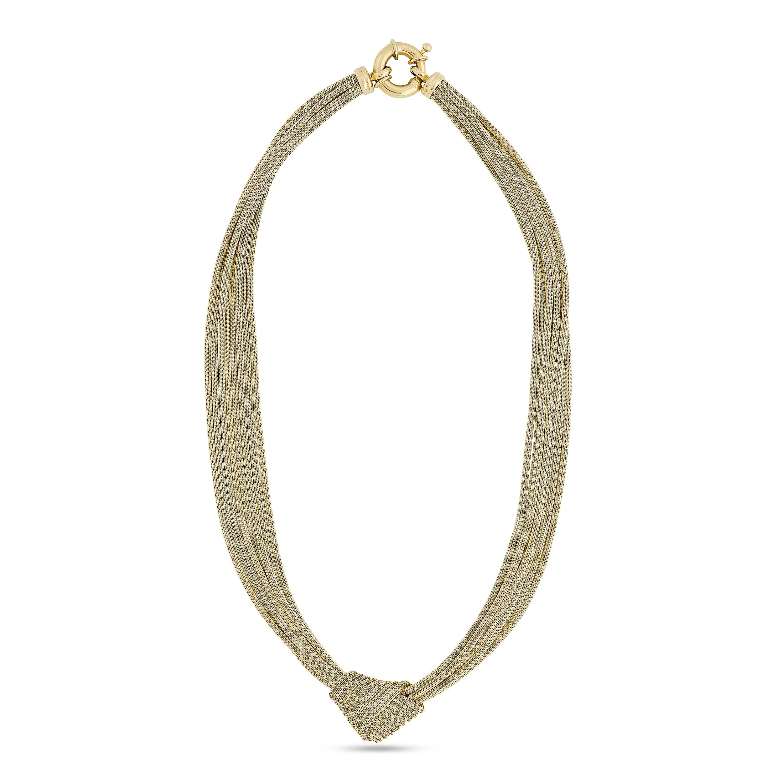 14k yellow gold multi-strand necklace
