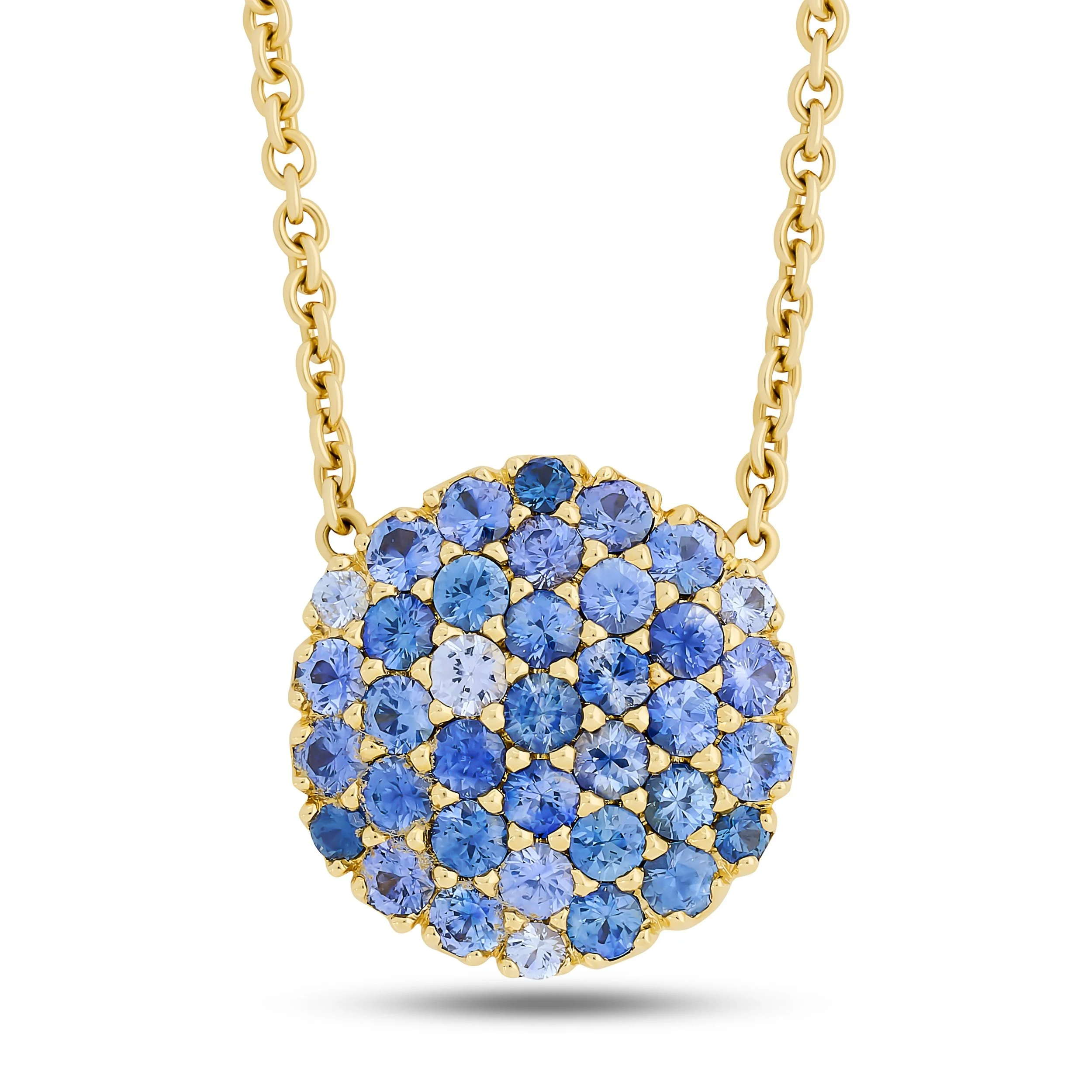 Aaron Henry 18k yellow gold sapphire pendant