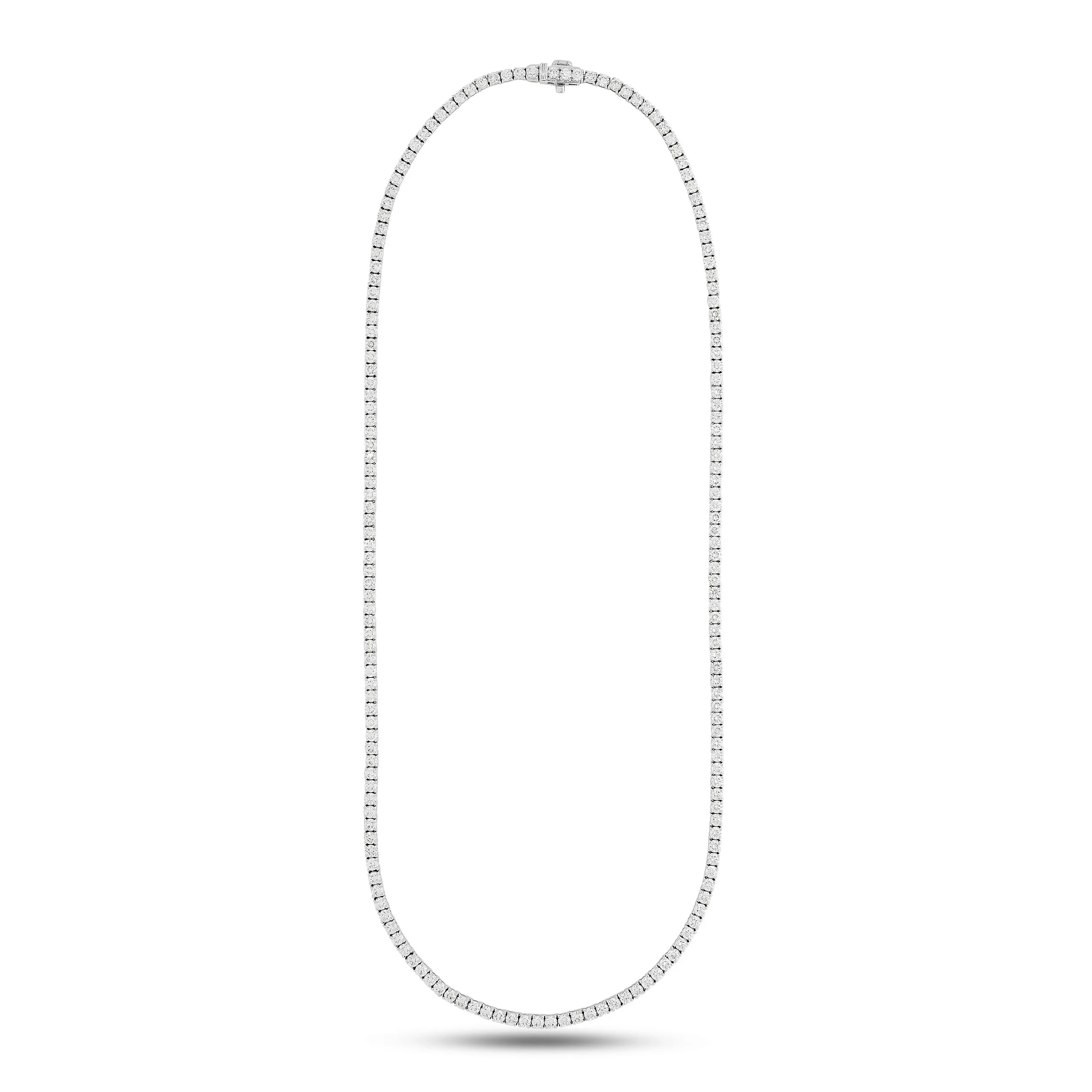 14k white gold diamond tennis necklace 9.05ctw