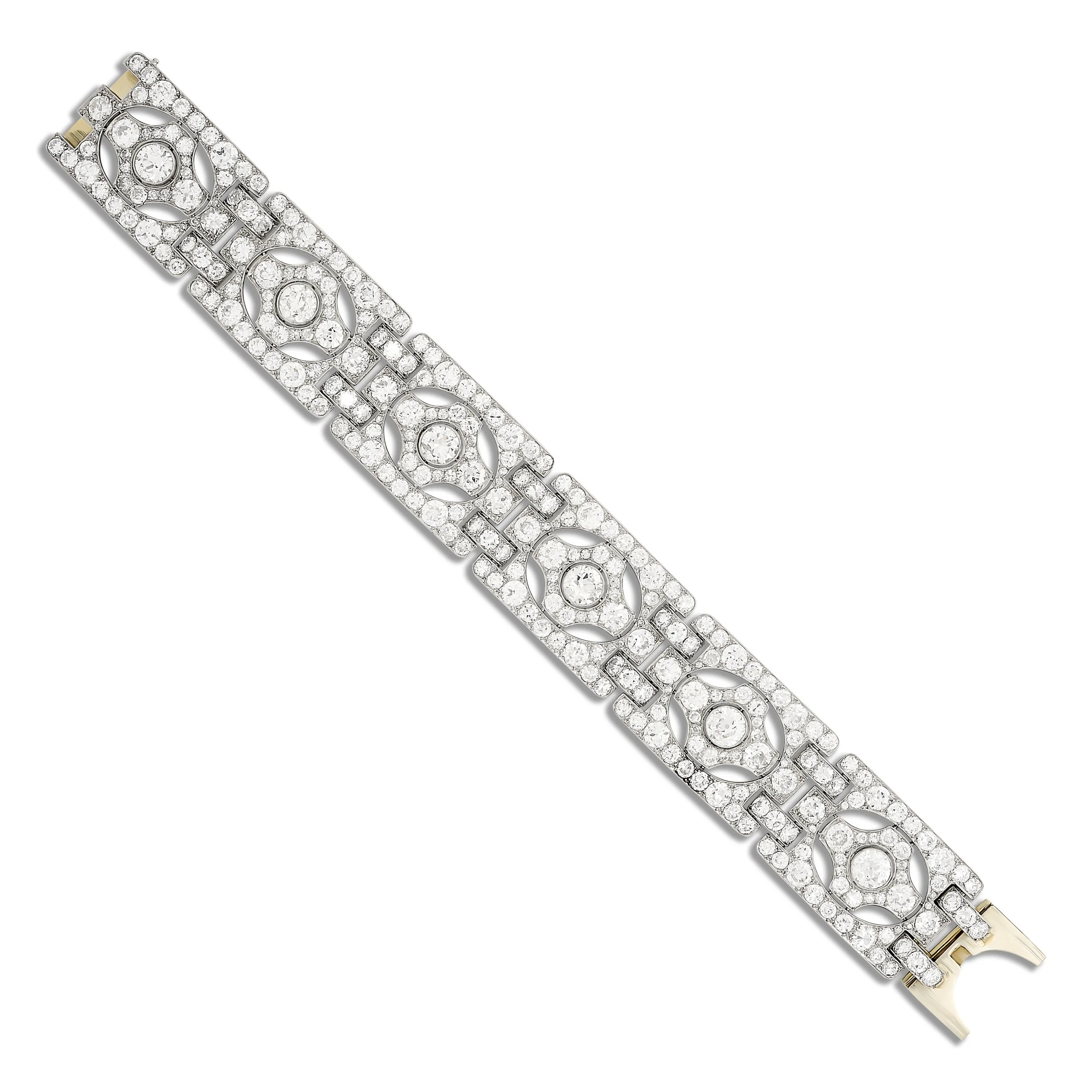 Art Deco platinum diamond bracelet