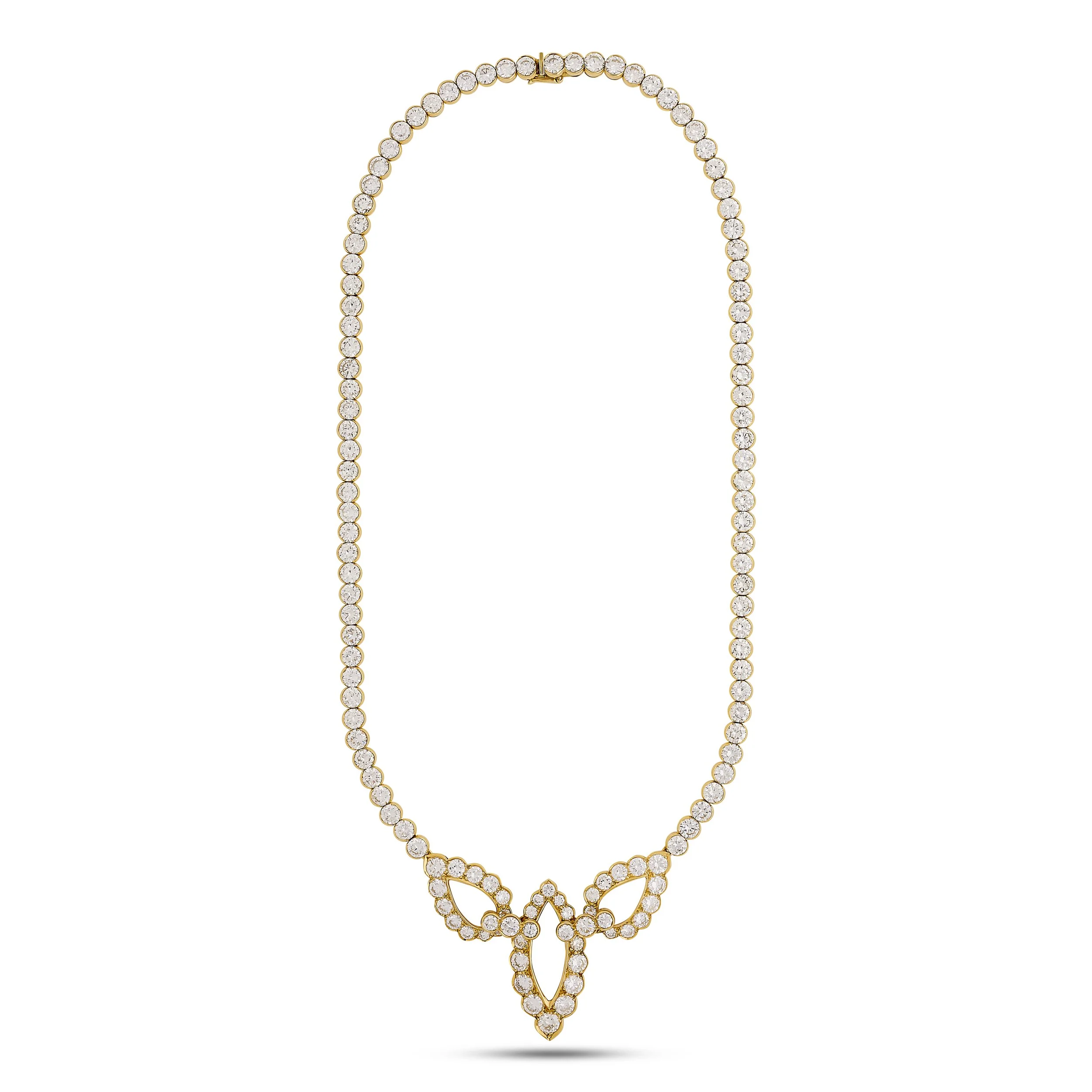 Van Cleef & Arpels 18k yellow gold diamond necklace