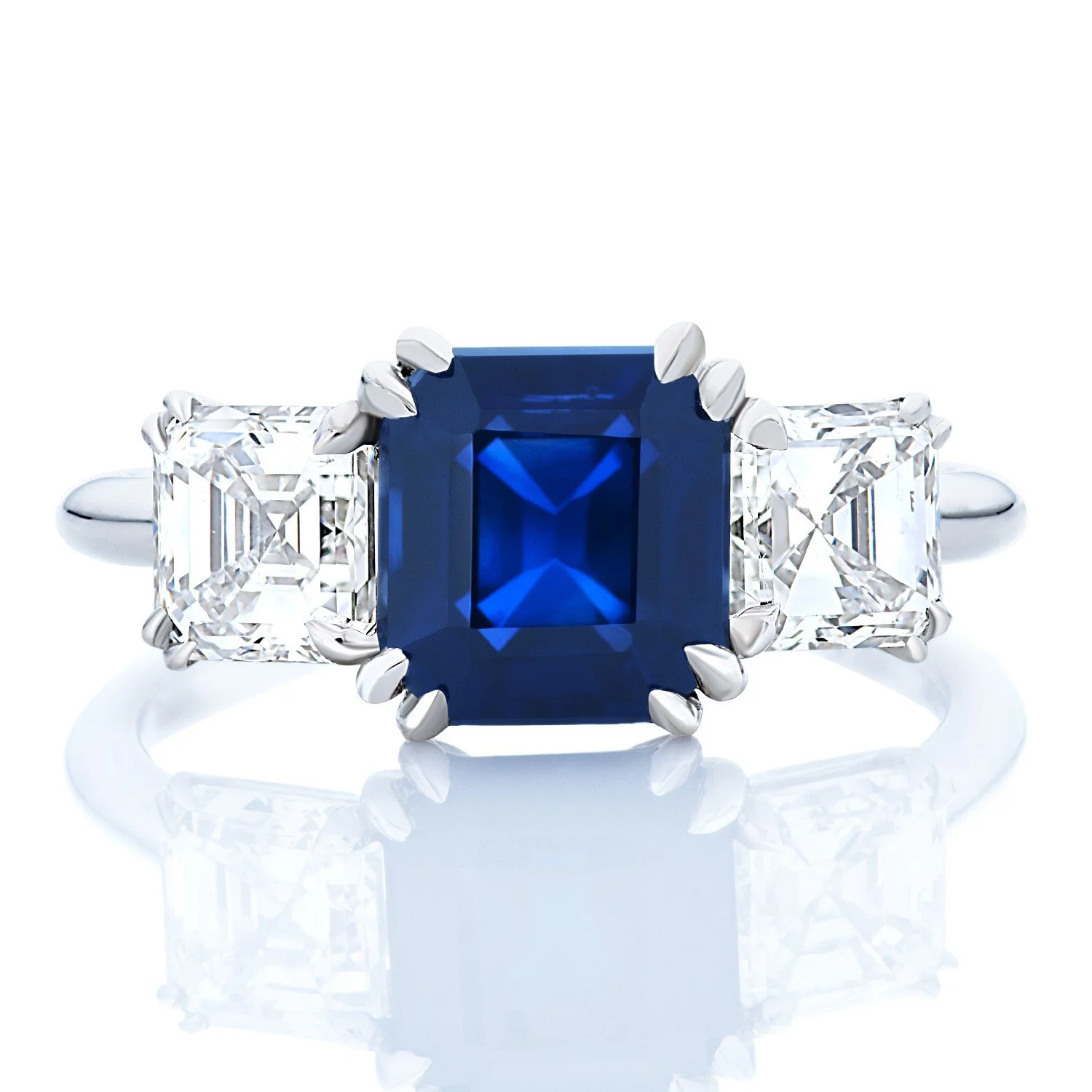 J.E. Caldwell & Co. platinum 2.32ct sapphire and diamond ring