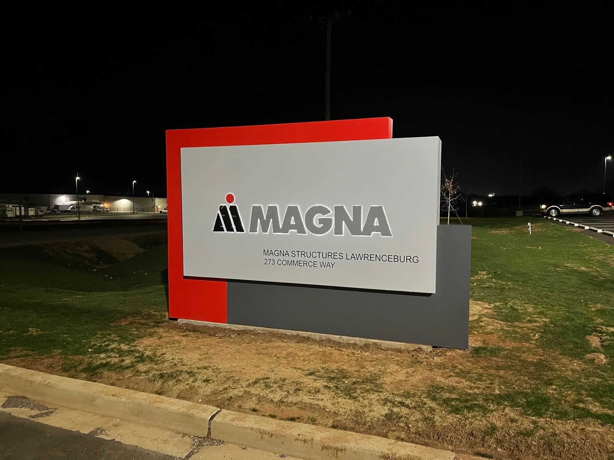 Internally Lit Monument Sign