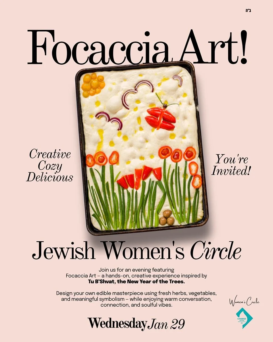 Women's Circle Rosh Chodesh Focaccia Art