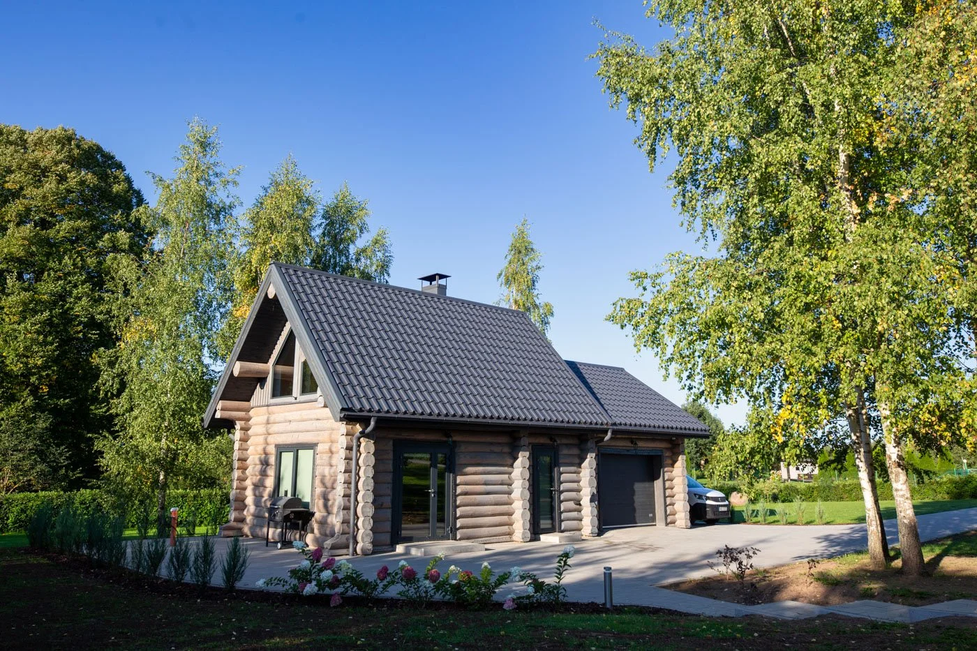 PVC logi un alumīnija durvis vienotā dizaina risinājumā