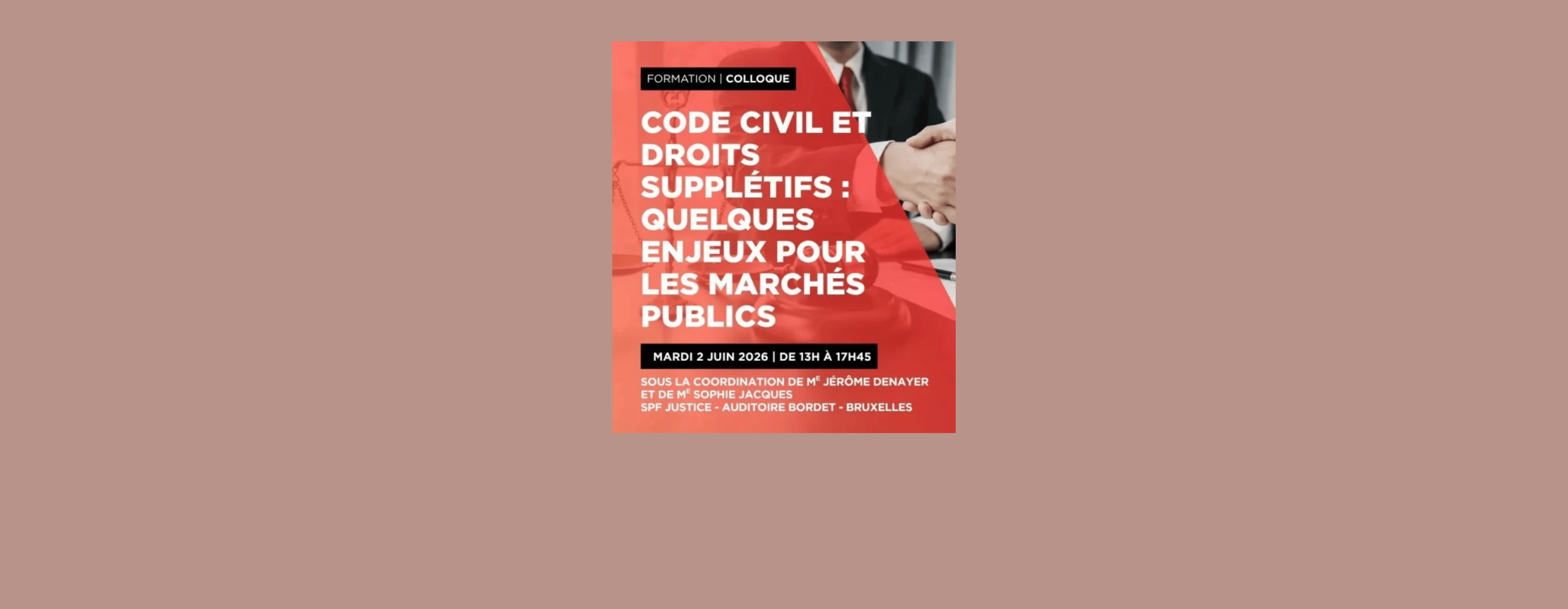 ACTUALITE : Formation en droit des marchés publics