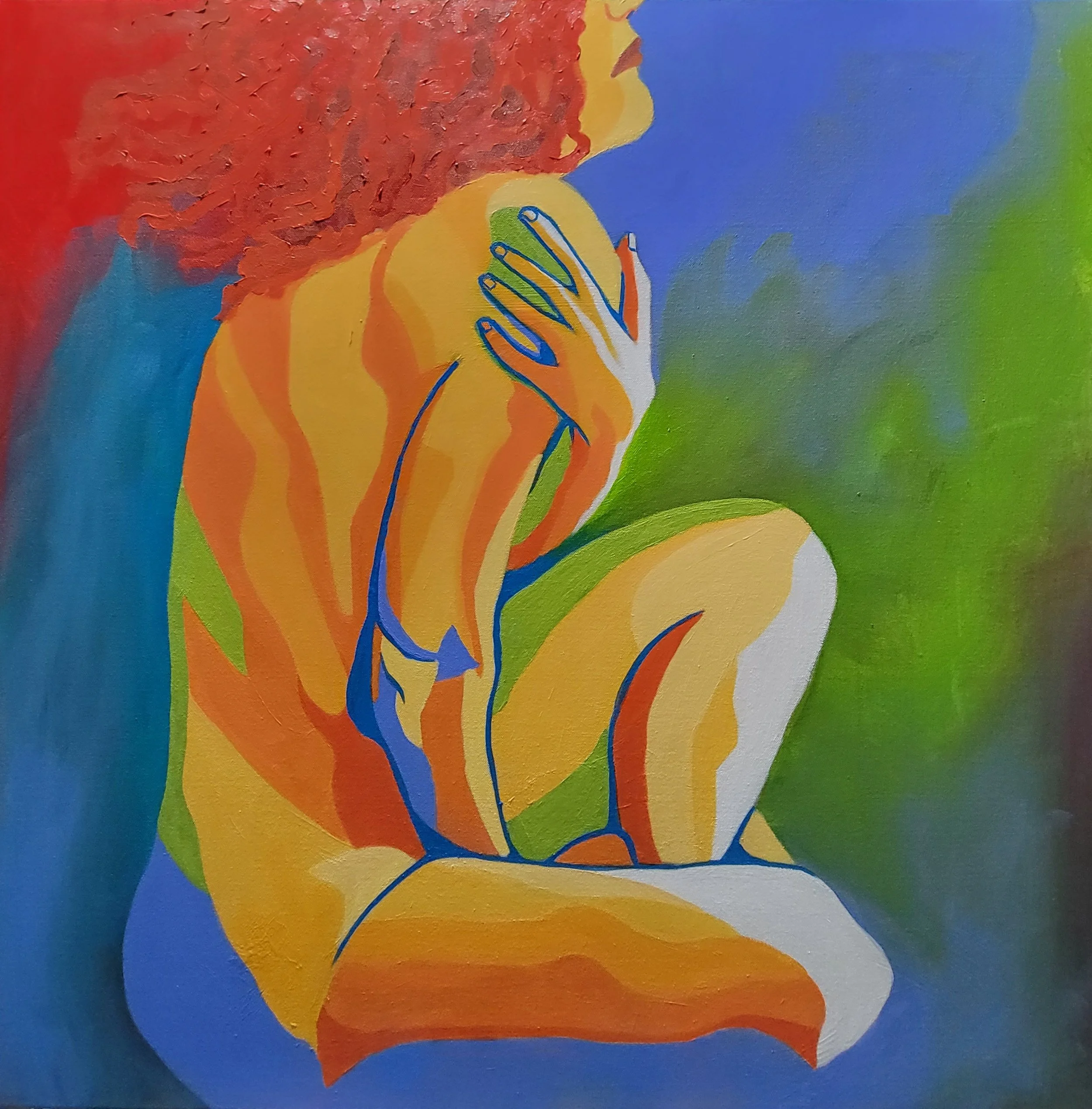 What is Mine is NOT Yours
36" H x 36" W (framed)
Acrylic on canvas (framed)
$1200