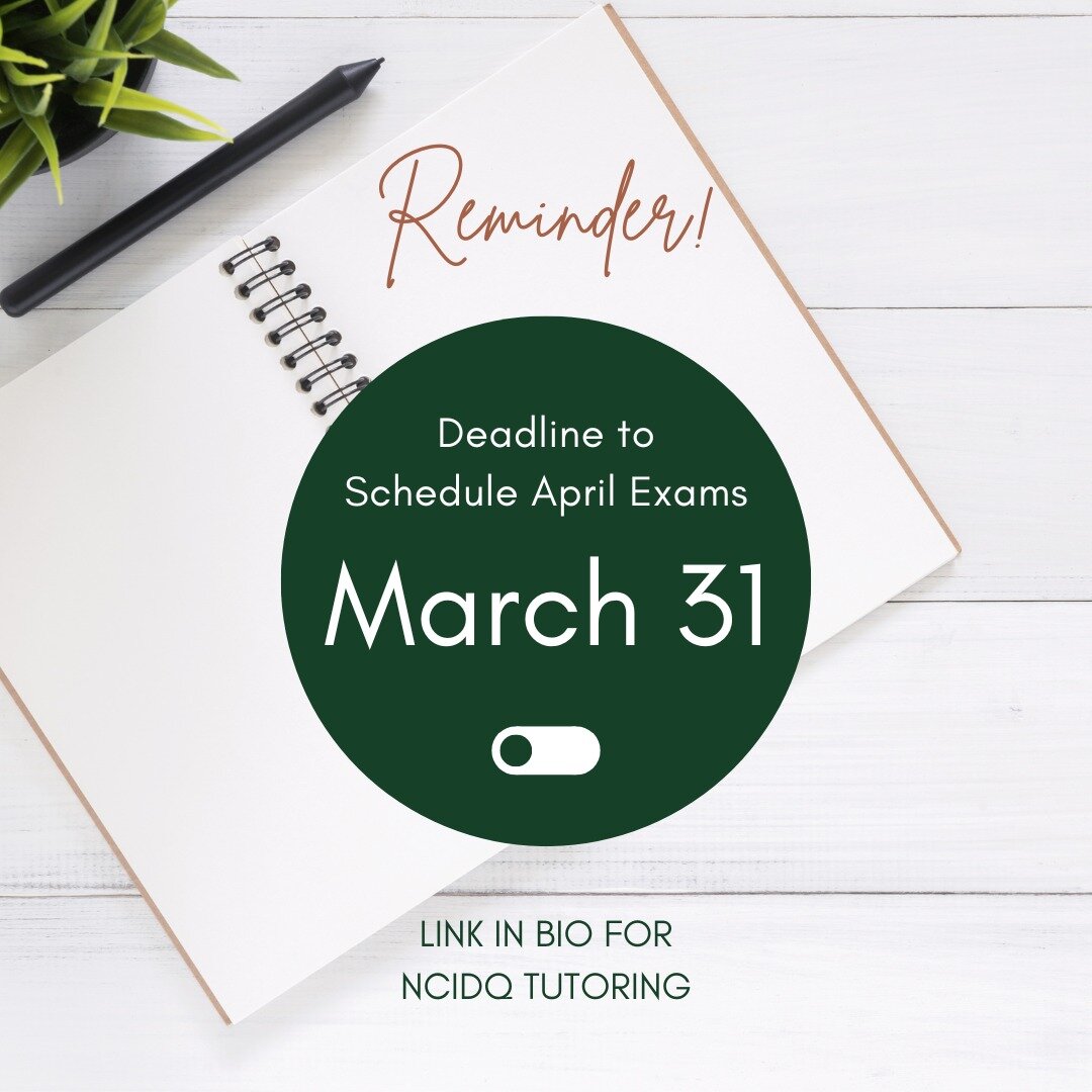 REMINDER: If you want to take an #NCIDQ exam in this April's exam period, you have to do so by the end of the month, March 31st! Check out the @ncidqexam website for more information. And, if you're looking for last minute tutoring help for those tou