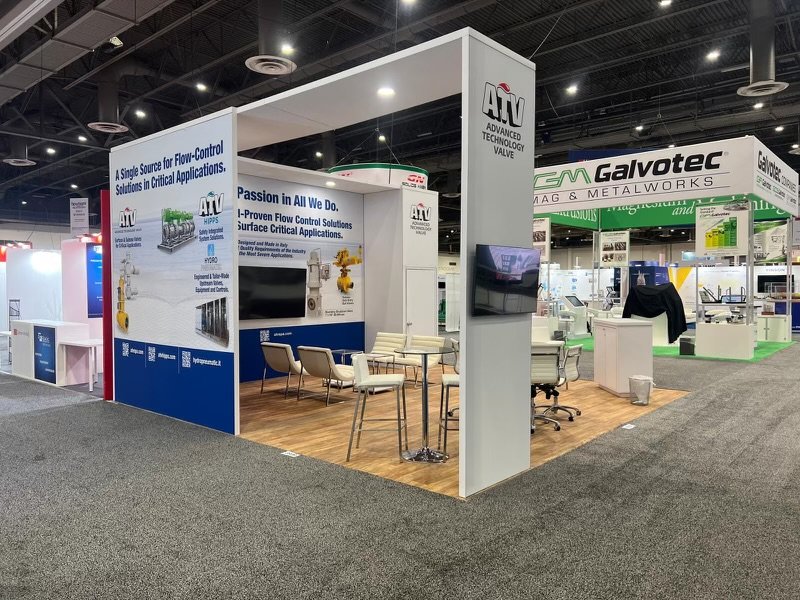 Showbox Exhibits Tradeshow - Island Exhibits - 20x20 Booth Design