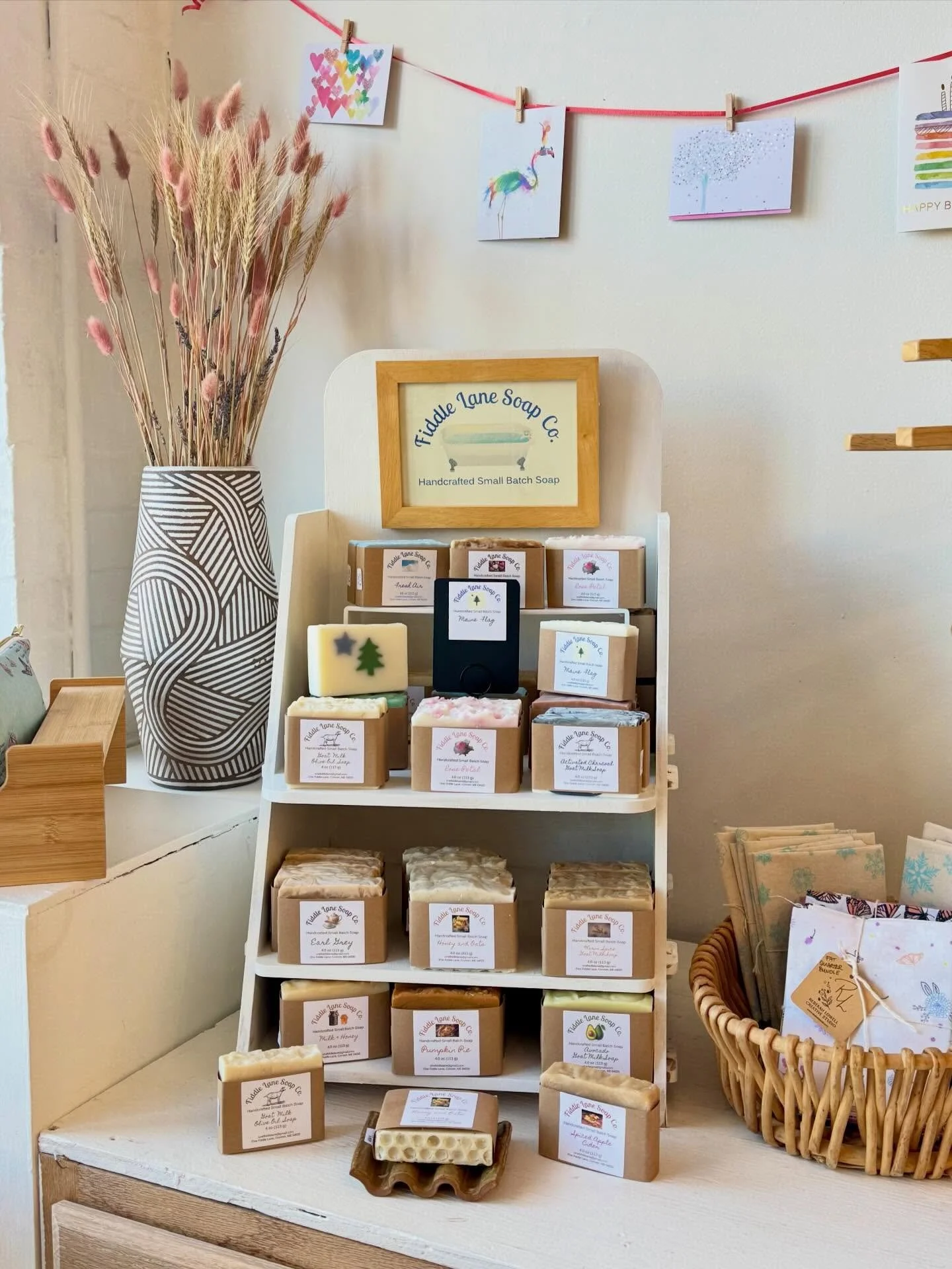 ⭐️ Gallery Feature ⭐️

Wash away your worries at Portland Pottery! Handmade soap by Karen Dennison of Fiddle Lane Soap Co. 🧼🛁🫧

Shop everyday 9 to 5!