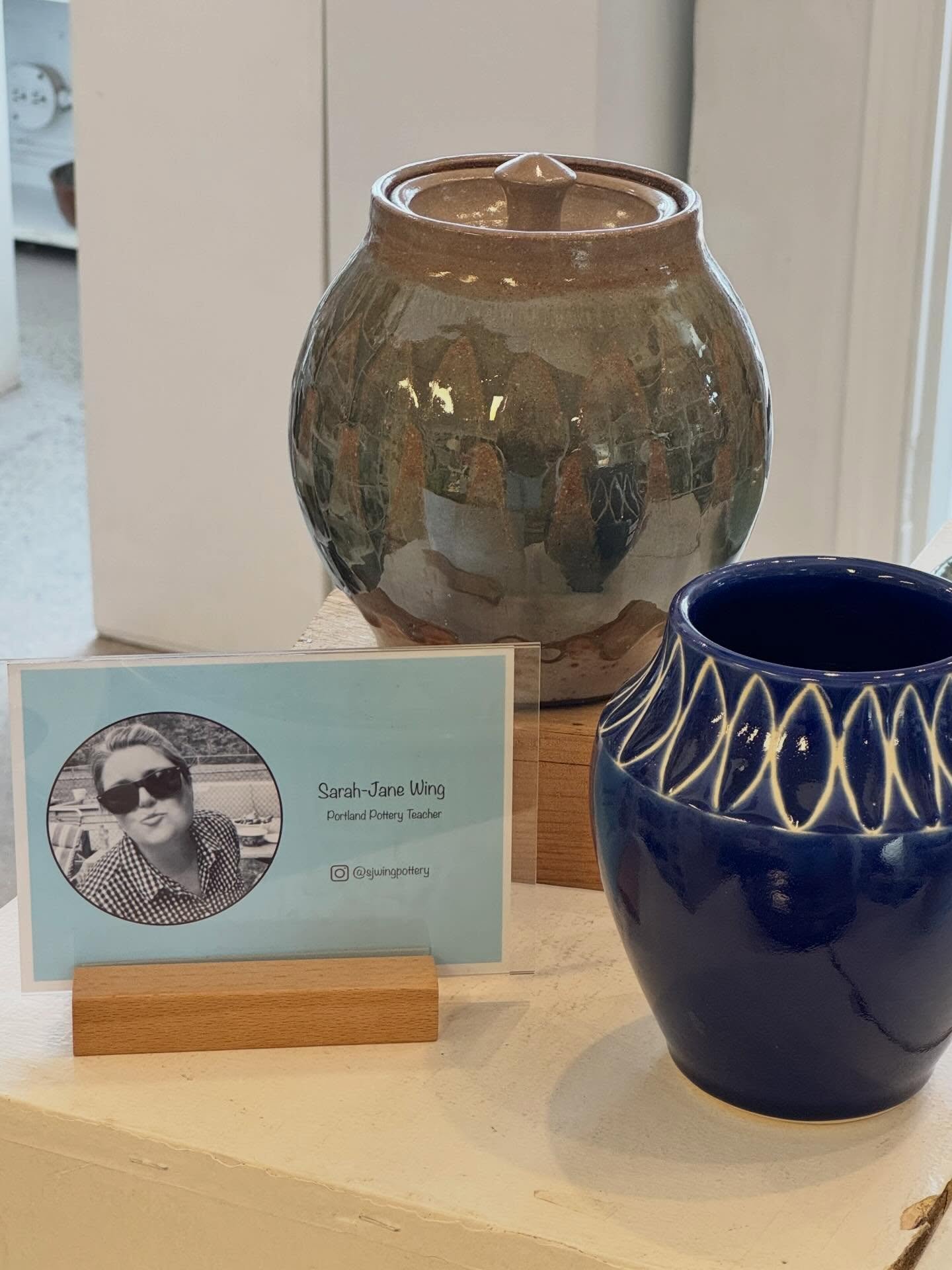 New work from Portland Pottery teacher Sarah-Jane Wing!

Beautiful and thoughtfully designed pieces, there&rsquo;s something for everyone. Our gallery is open daily from 9 to 5!