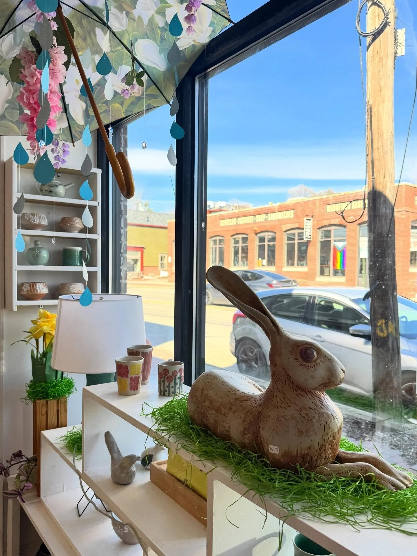 Spring has sprung at the gallery! 🌷☔️🐇

Stop by and see our new front window display!

Open daily 9-5!