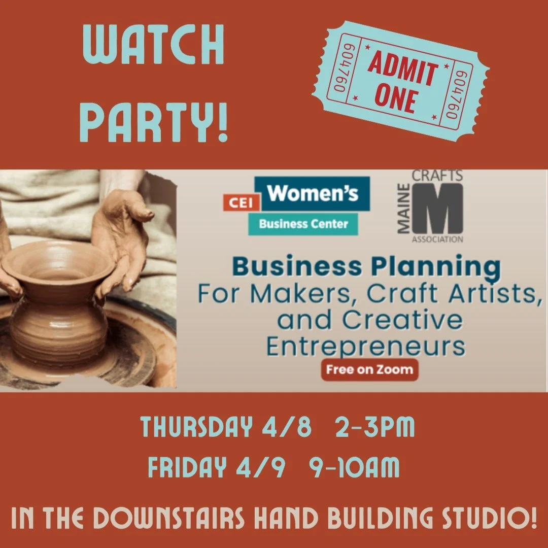 Calling all small business owners and artists! Join us April 8th or 9th for a one-hour watch party designed for makers, craft artists, and creative entrepreneurs. Whether you're looking to refresh your business plan or starting from scratch, this eve