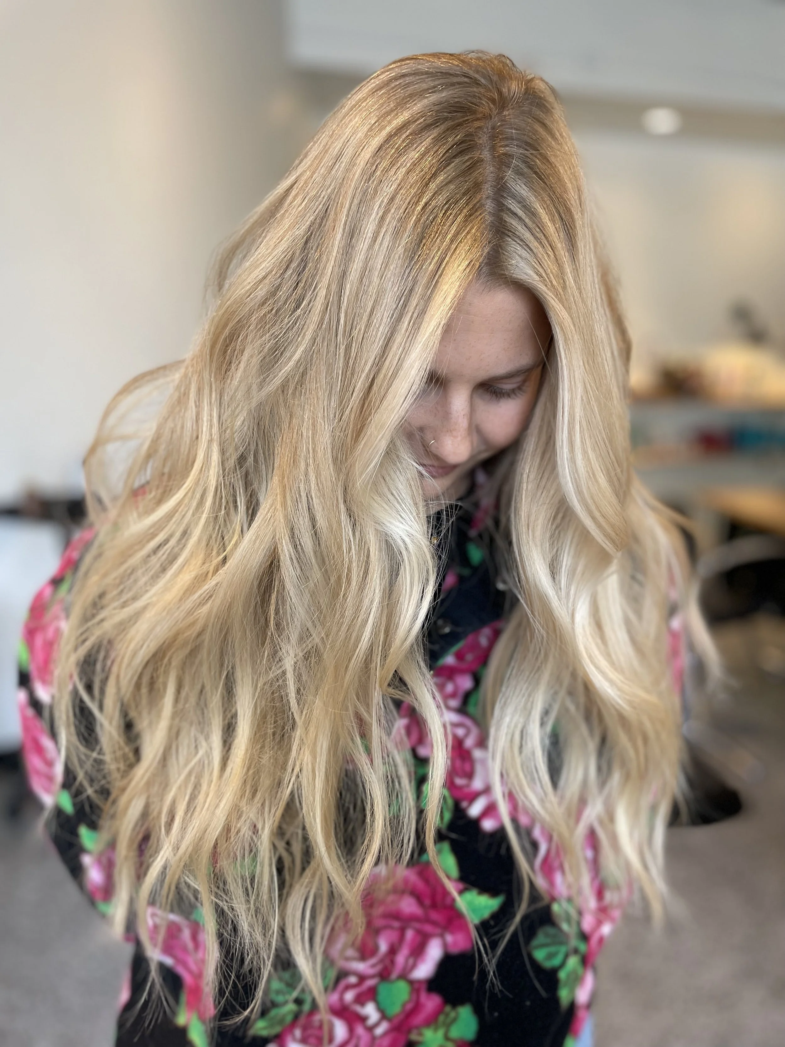 Lightweight hidden bead hair extensions with natural blend in Grand Rapids