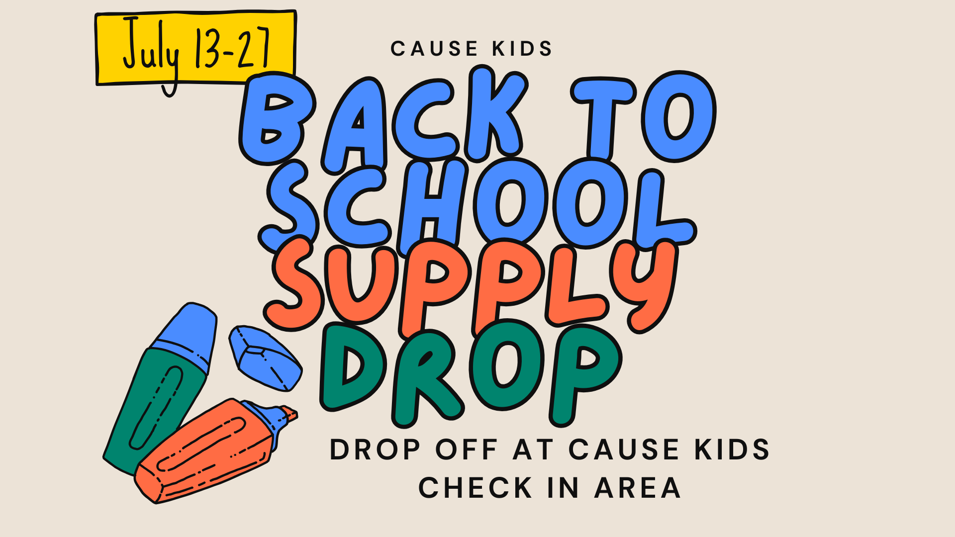 Back To School Supply Drop