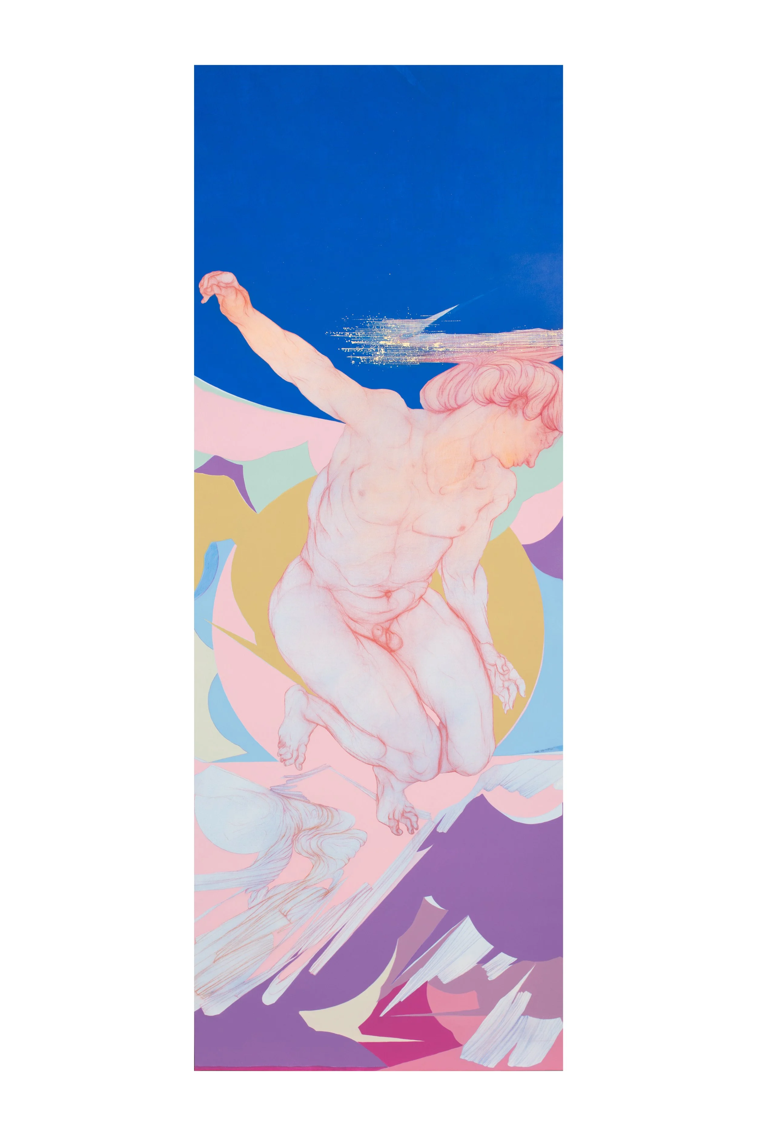 Galerie-Hamid-Khellafi-Mehdi-Djelil-Le-sommeil-des-dieux-14-Dionysos-Acrylique,pastel sec sur toile-76x202cm-2025.jpg