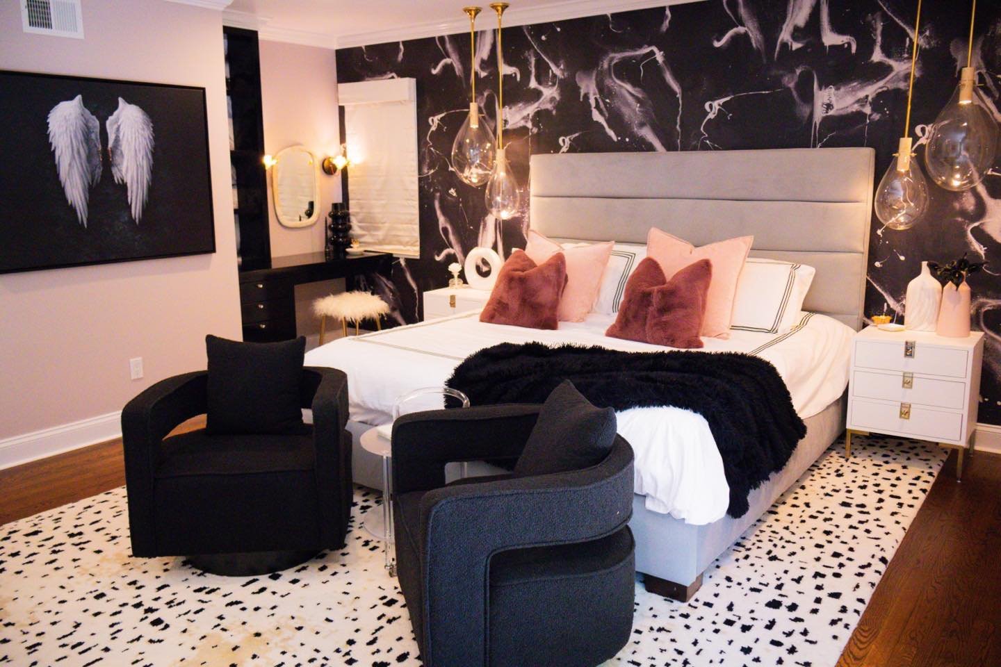 Creating an edge Master Bedroom for a very stylish client❤️