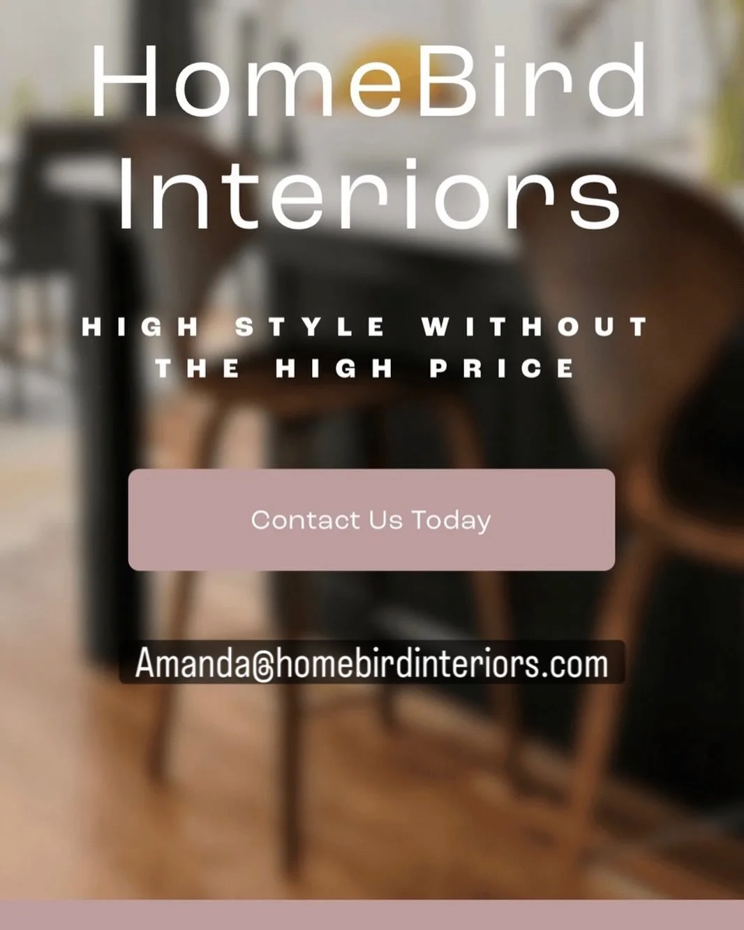 No job is too big or too small, I also do color consultations and staging. Visit my website today www.homebirdinteriors.com.
