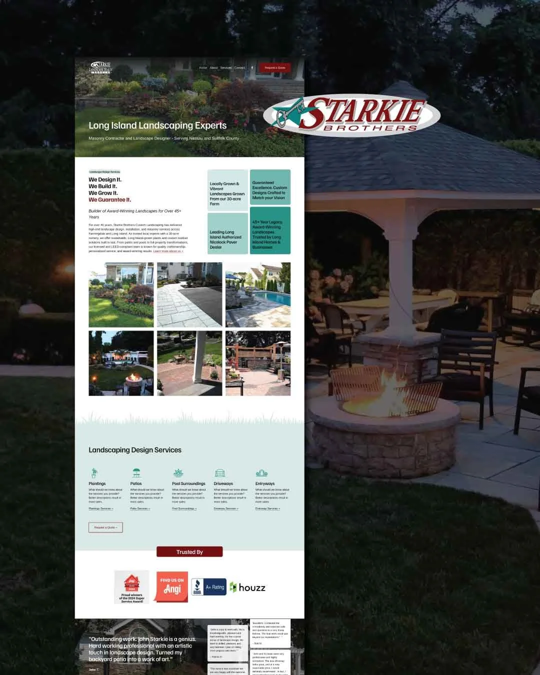 When SEO isn’t just about “SEO”…
Starkie Brothers had a Squarespace 7.0 site that wasn’t holding up. It looked outdated and wasn’t showing up well in search. They wanted better rankings, but what they really need