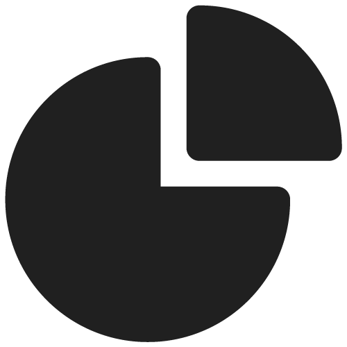 black marketing pie chart