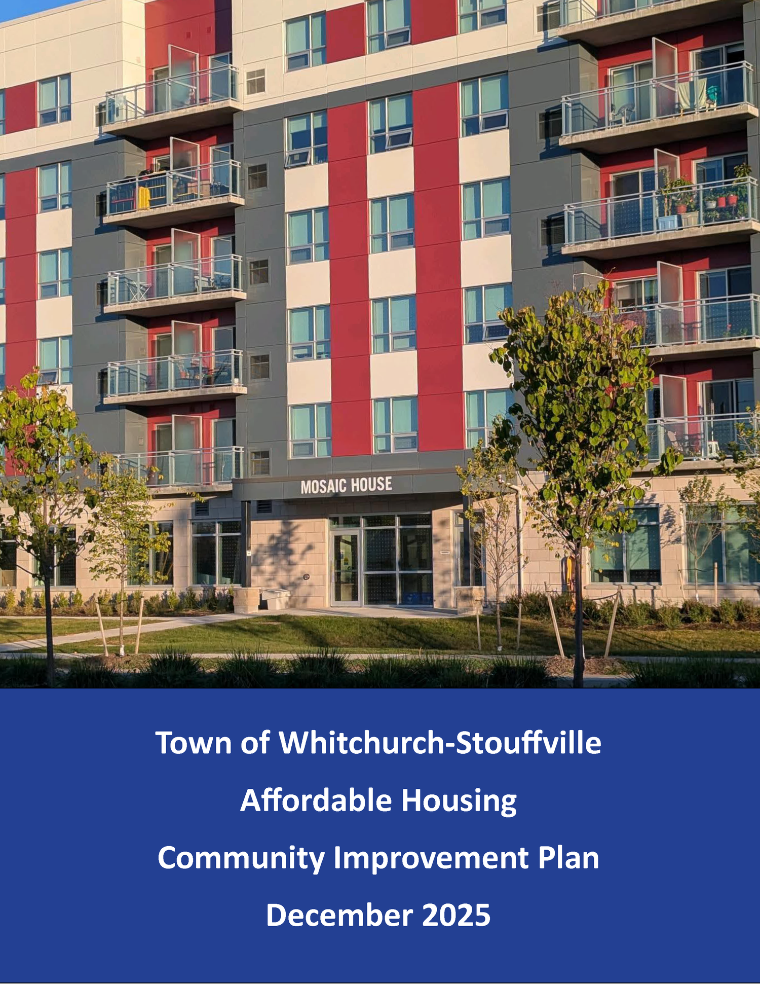 Town of Whitchurch-Stouffville Affordable Housing Community Improvement Plan cover