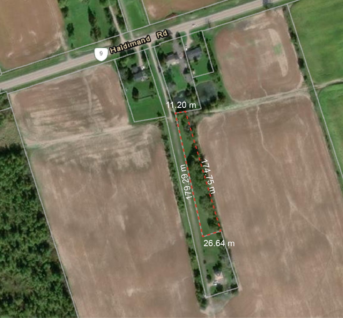 Lot boundary sketch — Haldimand County