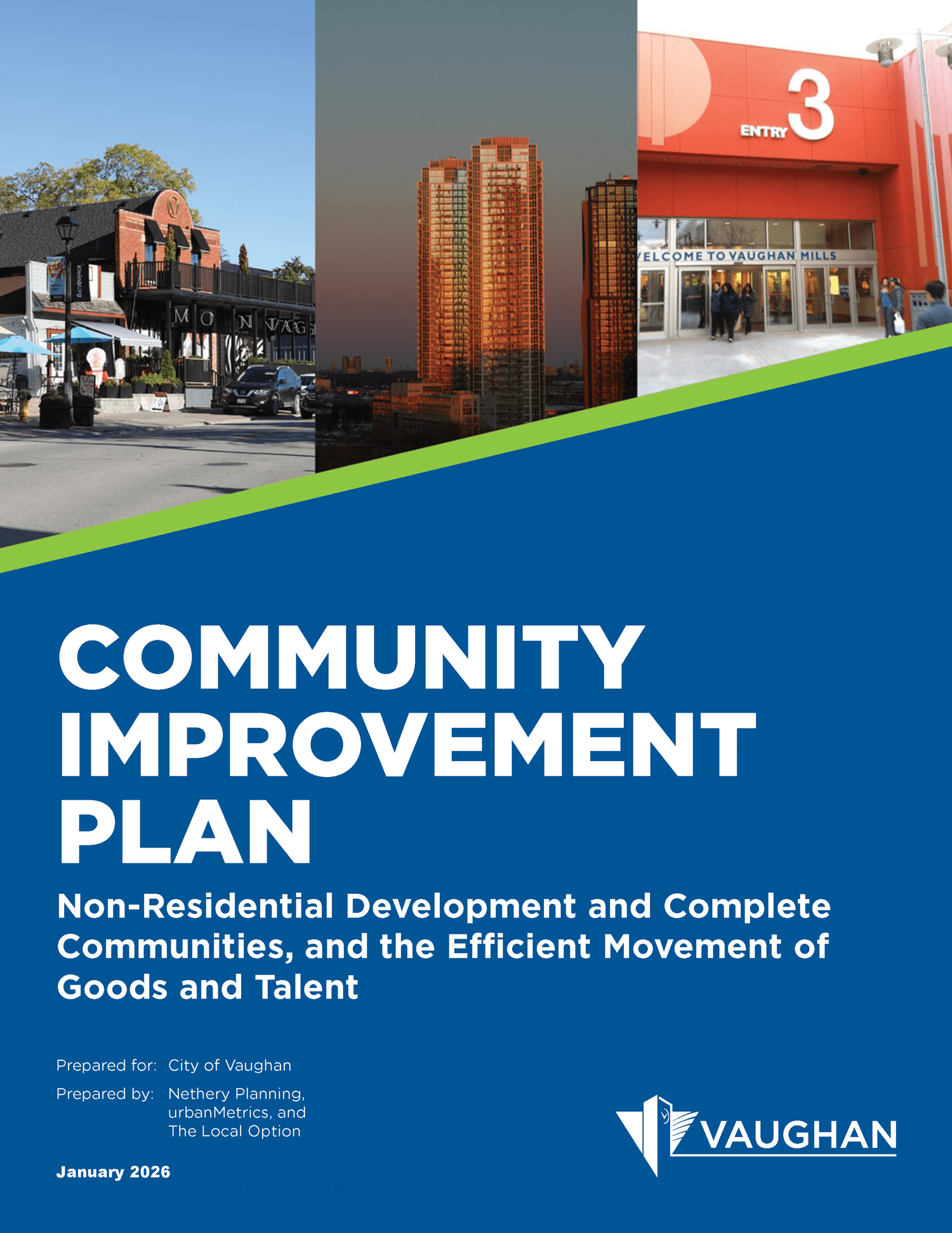 Vaughan Community Improvement Plan cover
