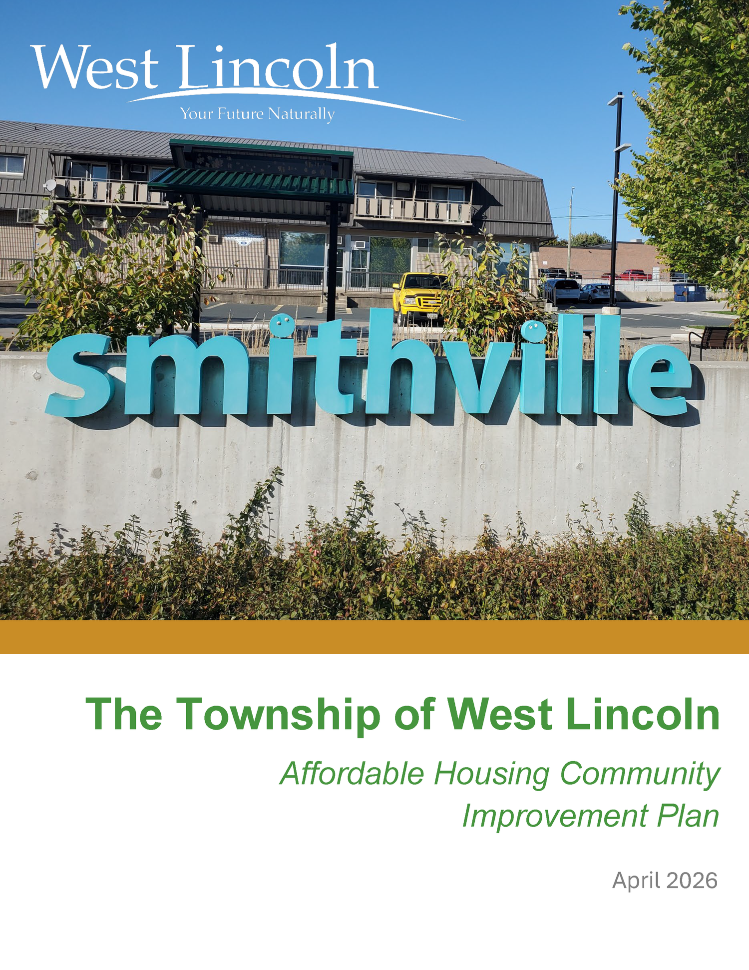 Township of West Lincoln Affordable Housing Community Improvement Plan cover