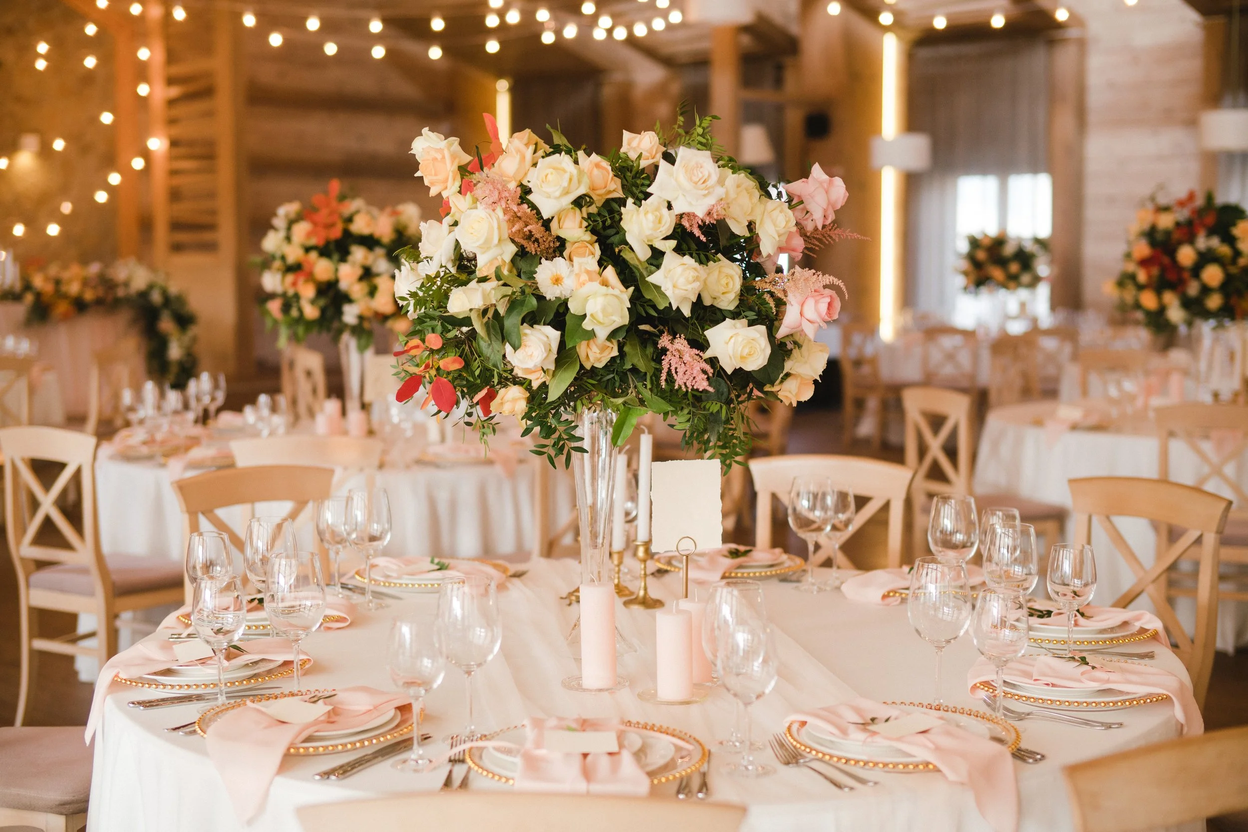 Reception Table Large Receptions — Milk and Honey Farms Middle Tennessee Wedding Venue