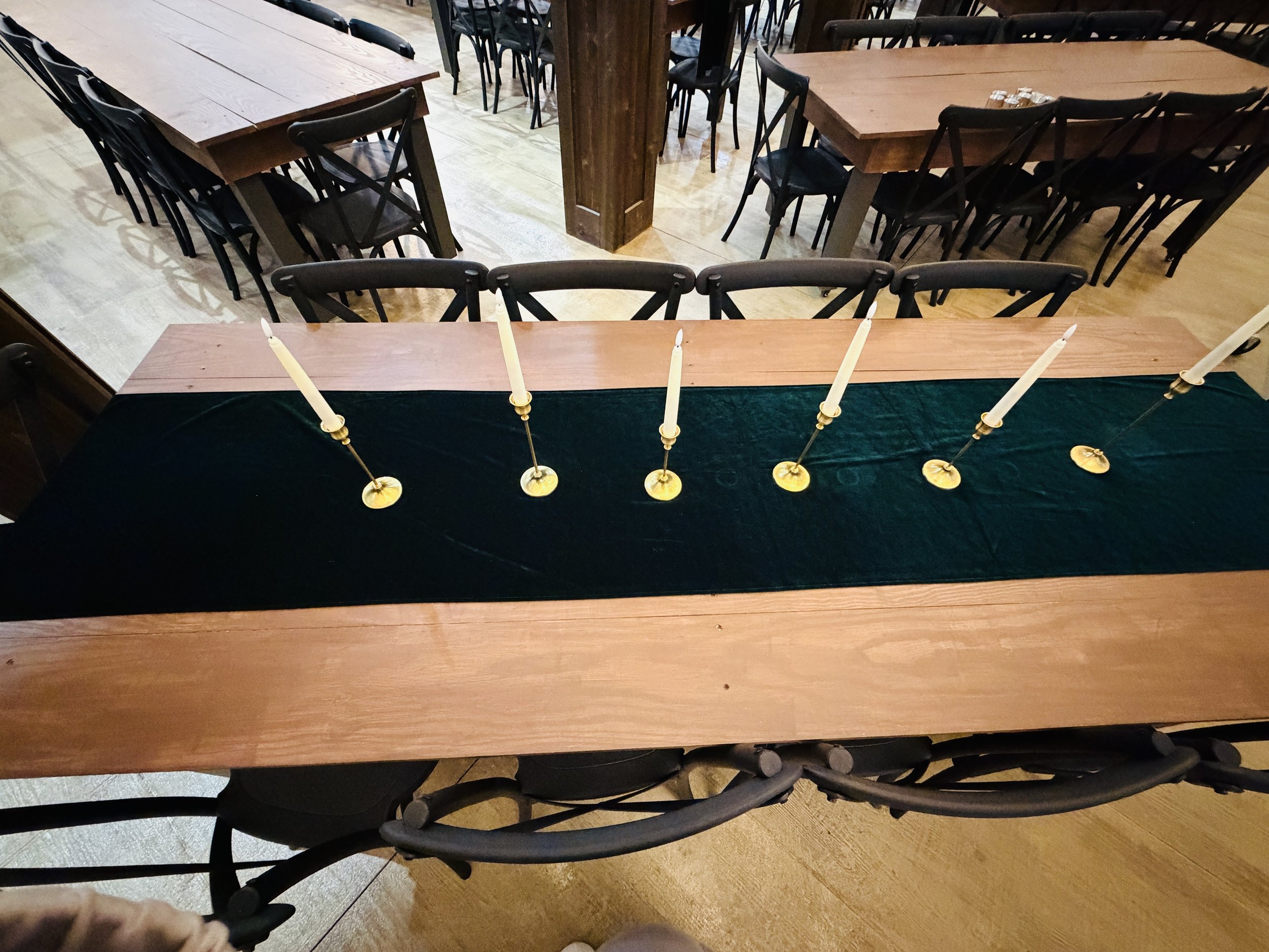 Emerald Green Velvet. Table Runner