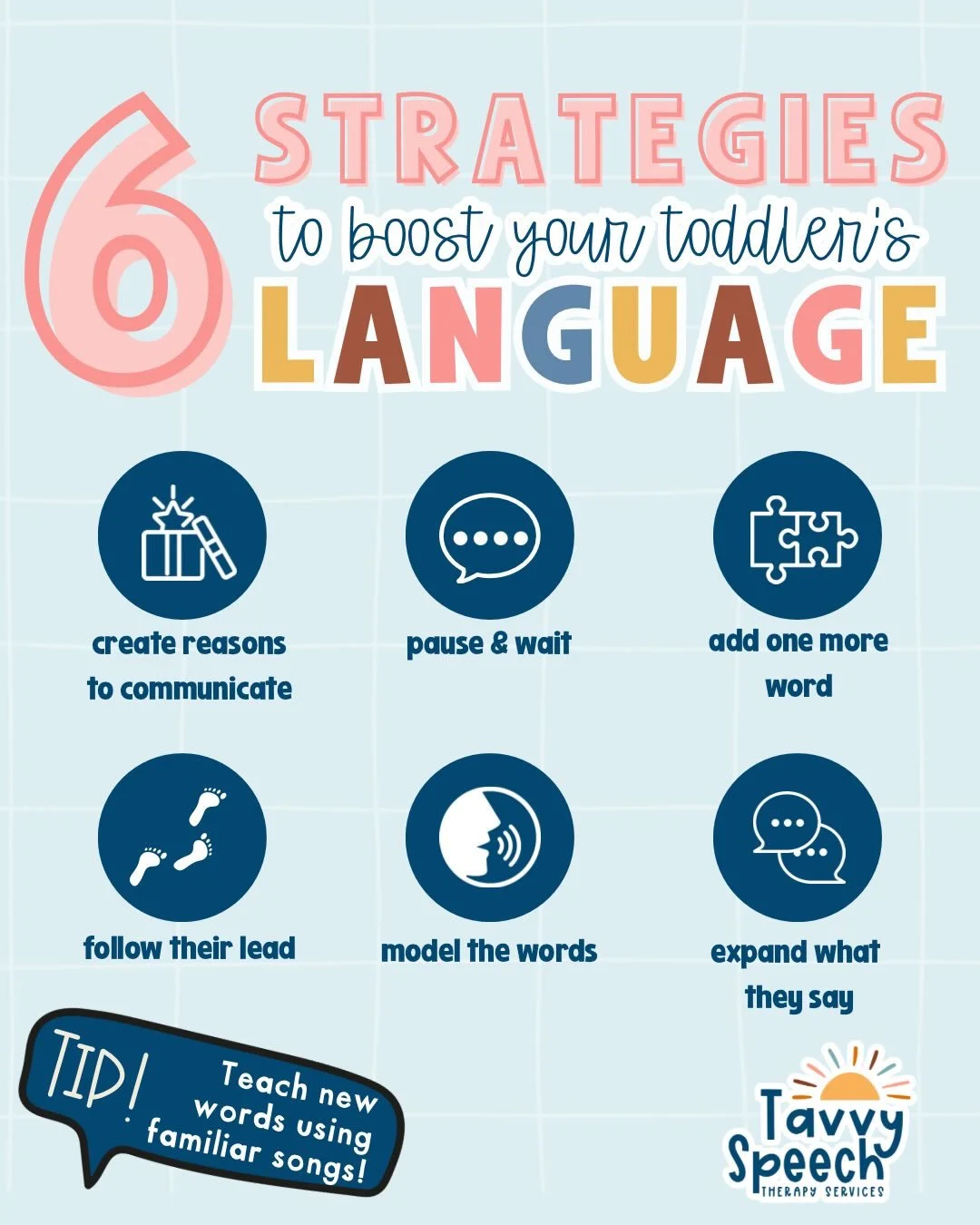 Some of the most powerful language learning happens during everyday moments of play.

These 6 strategies are ones I use all the time in speech therapy sessions, and they&rsquo;re simple strategies you can try at home.

✨ Create a reason to communicat
