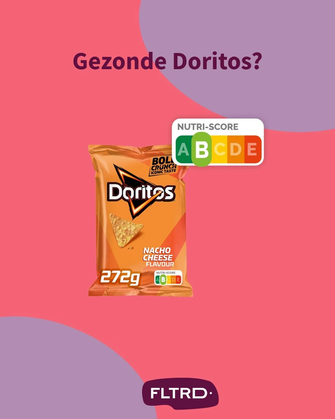 Nutri-Score B voor Doritos? 🤨 Eierkoeken (25% suiker) = B ✅ , Zalm = D ❌, Doritos = B ✅

Verwarrend? Dat klopt. De Nutri-Score kijkt vooral naar calorie&euml;n, suiker, zout en vet.

Wat NIET meetelt: ❌ Omega-3 &amp; vitamines ❌ Bewerking ❌ Additiev