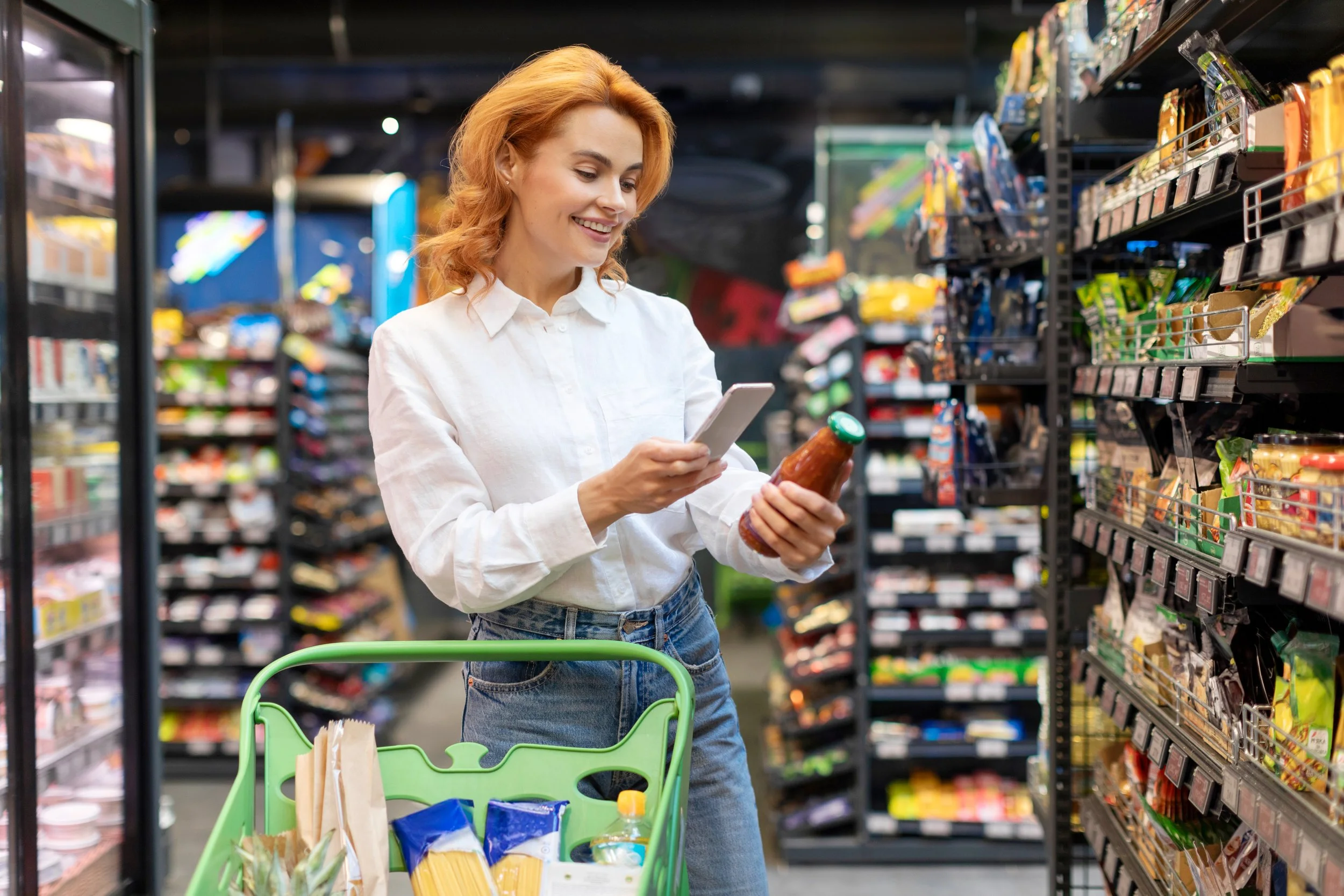 Scan een product in de supermarkt