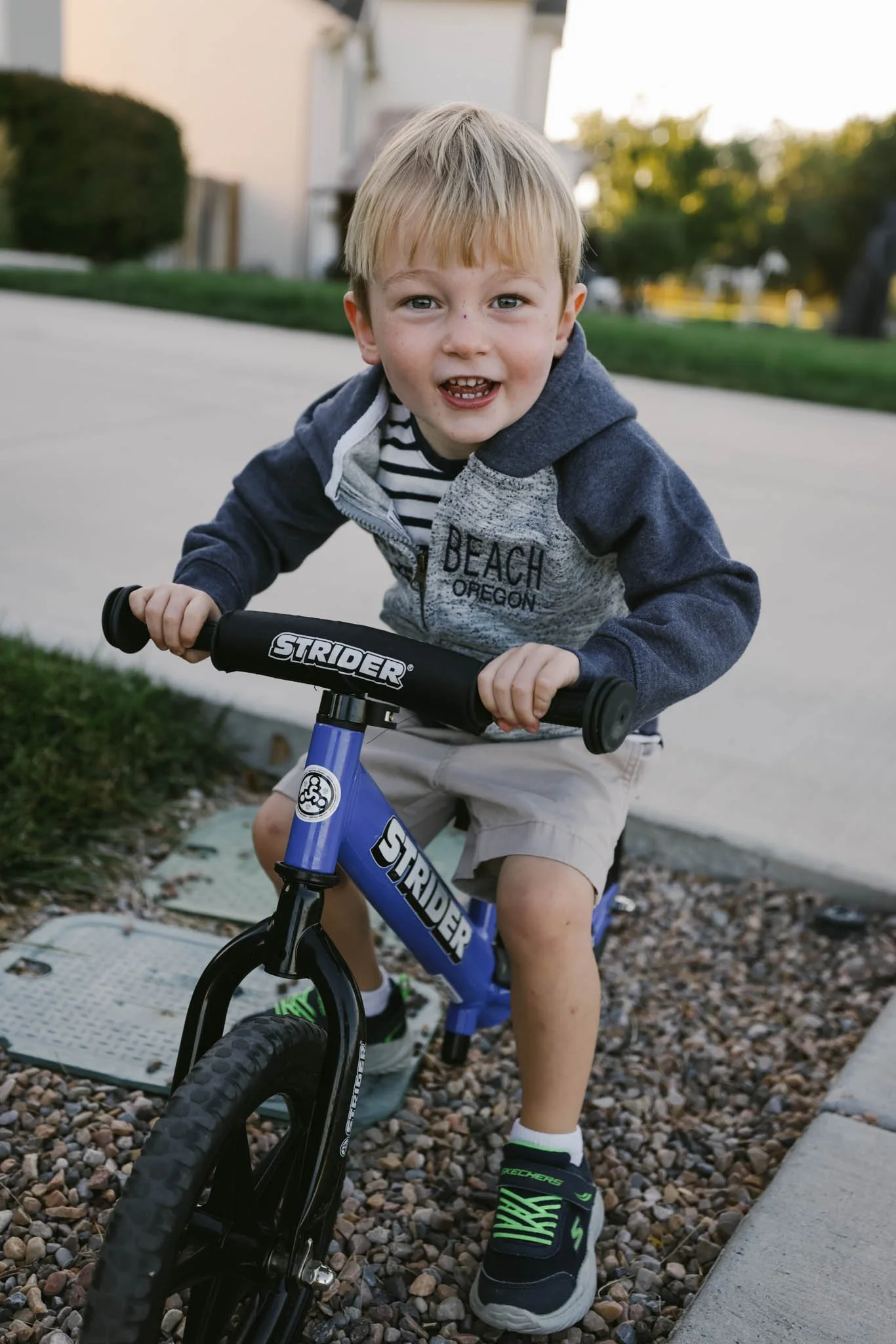 bikes in the driveway