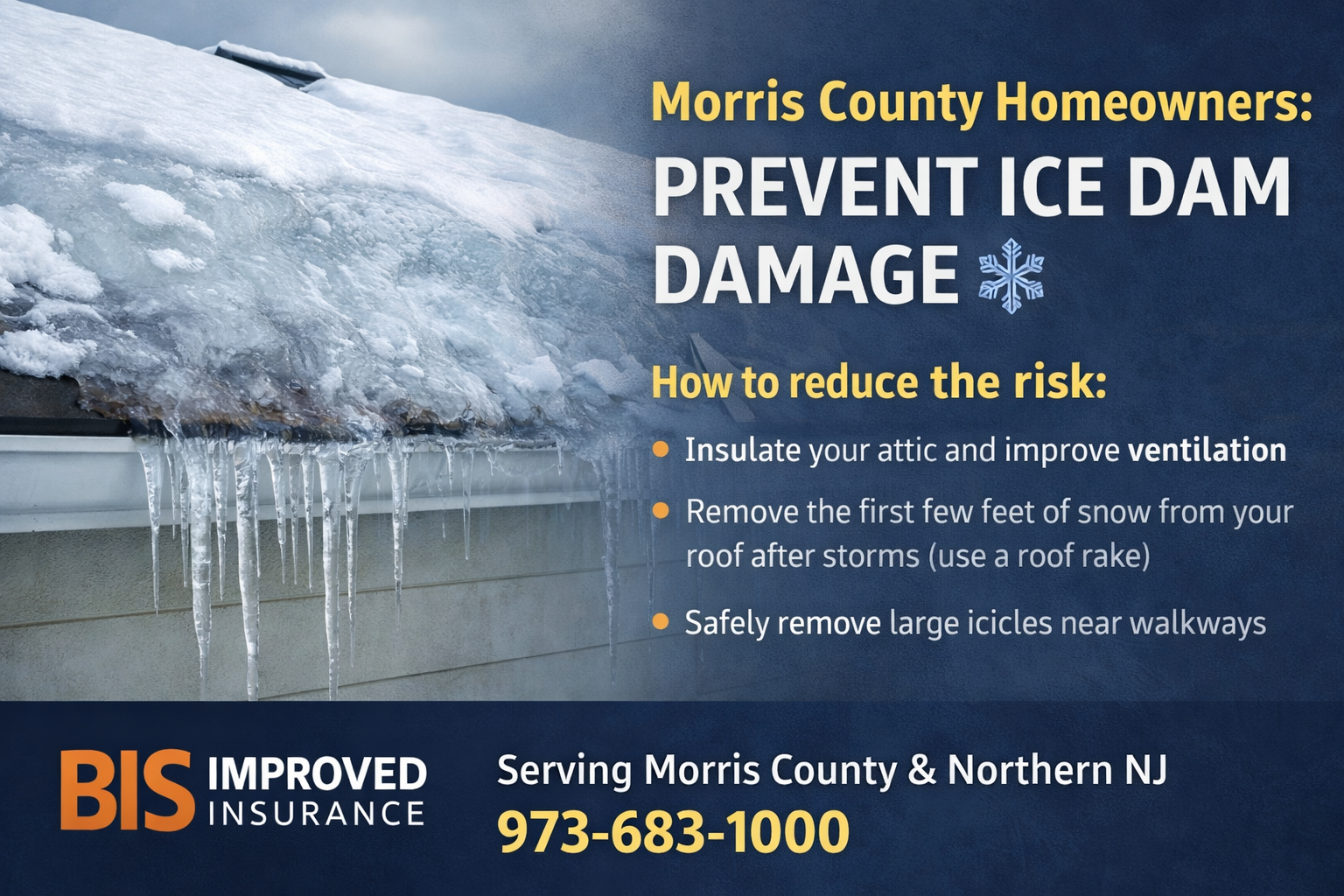 How to Prevent Ice Dam Damage in Morris County, NJ Homes