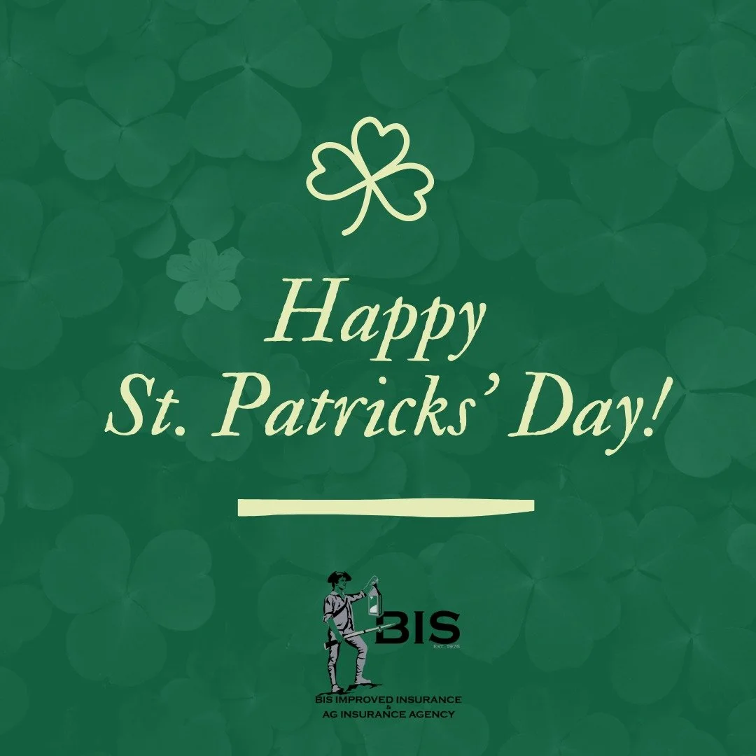 ☘️ Happy St. Patrick&rsquo;s Day from BIS Improve Insurance Agency☘️

Whether you&rsquo;re celebrating at the parade, grabbing a pint at a pub, or keeping it low-key at home &mdash; we hope your day is filled with a little luck and a lot of good comp