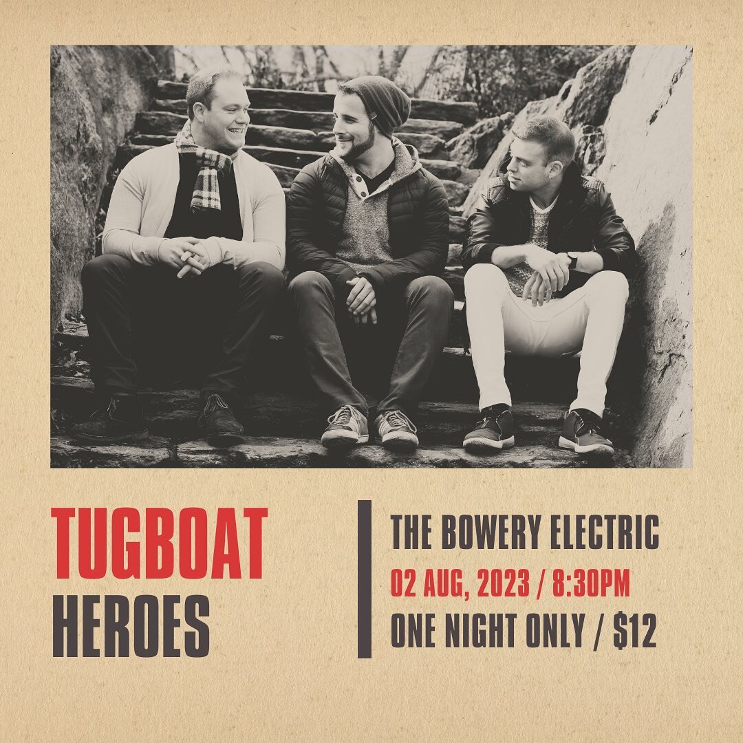 Guess who&rsquo;s back, back again?! It&rsquo;s your favorite seafaring singers. Tugboat Heroes are super pumped to share the stage with our friend Yoni Gelfand. This show is one night only and then it&rsquo;s gone, faster than the K for P chicken nu