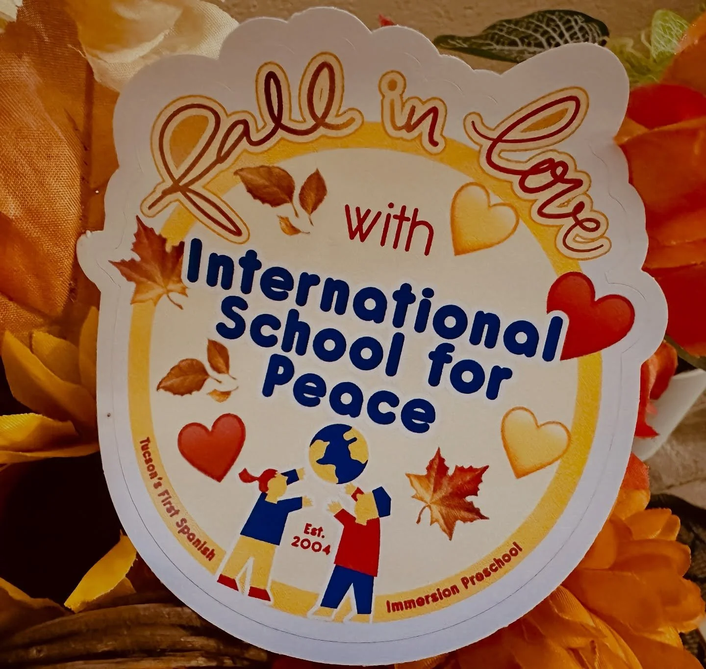 It was so much fun designing this sticker for ISP! ❤️ 🍁 If you are looking into preschools in Tucson, you will not find a more culturally diverse, caring, fun and safe environment than International School for Peace ✌🏼💛🍎

@intschoolforpeace 
#pre